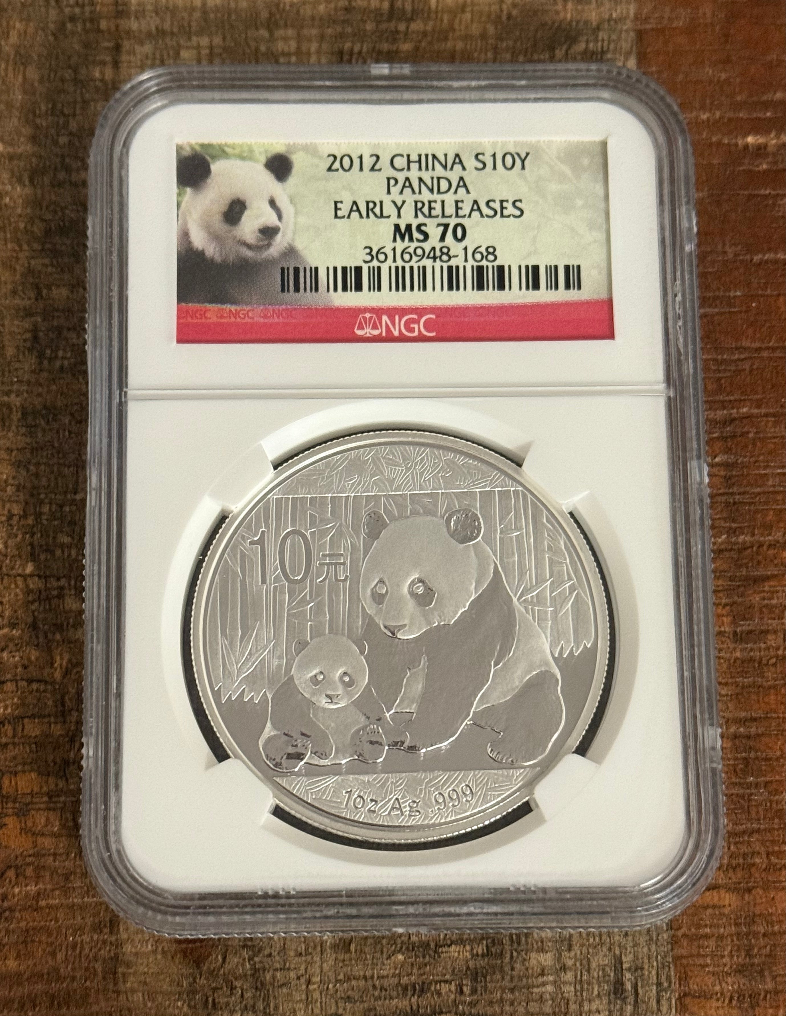 2012 10Y China Panda~ Early Release ~ NGC MS 70