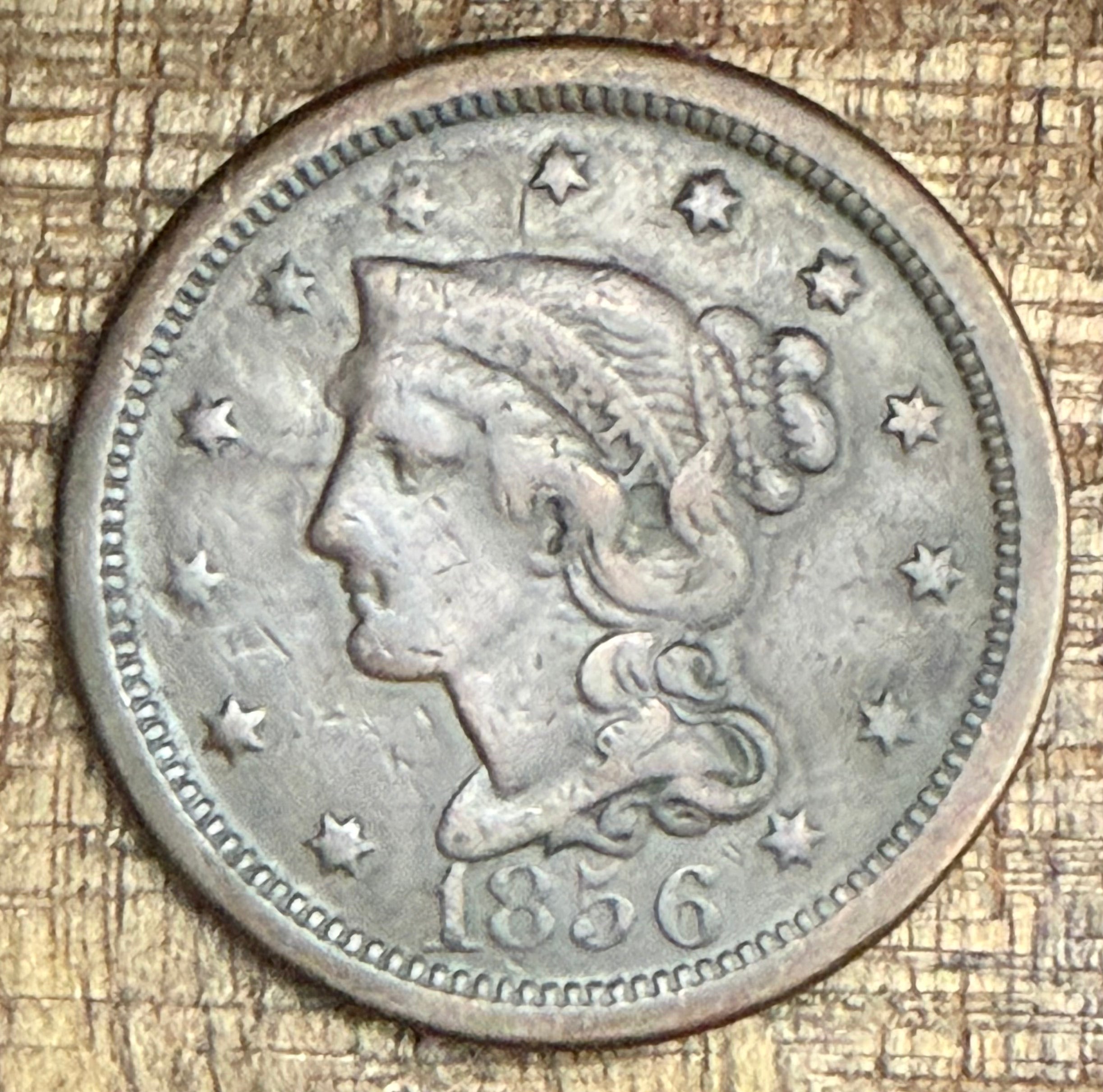 1856 1C US Large Cent