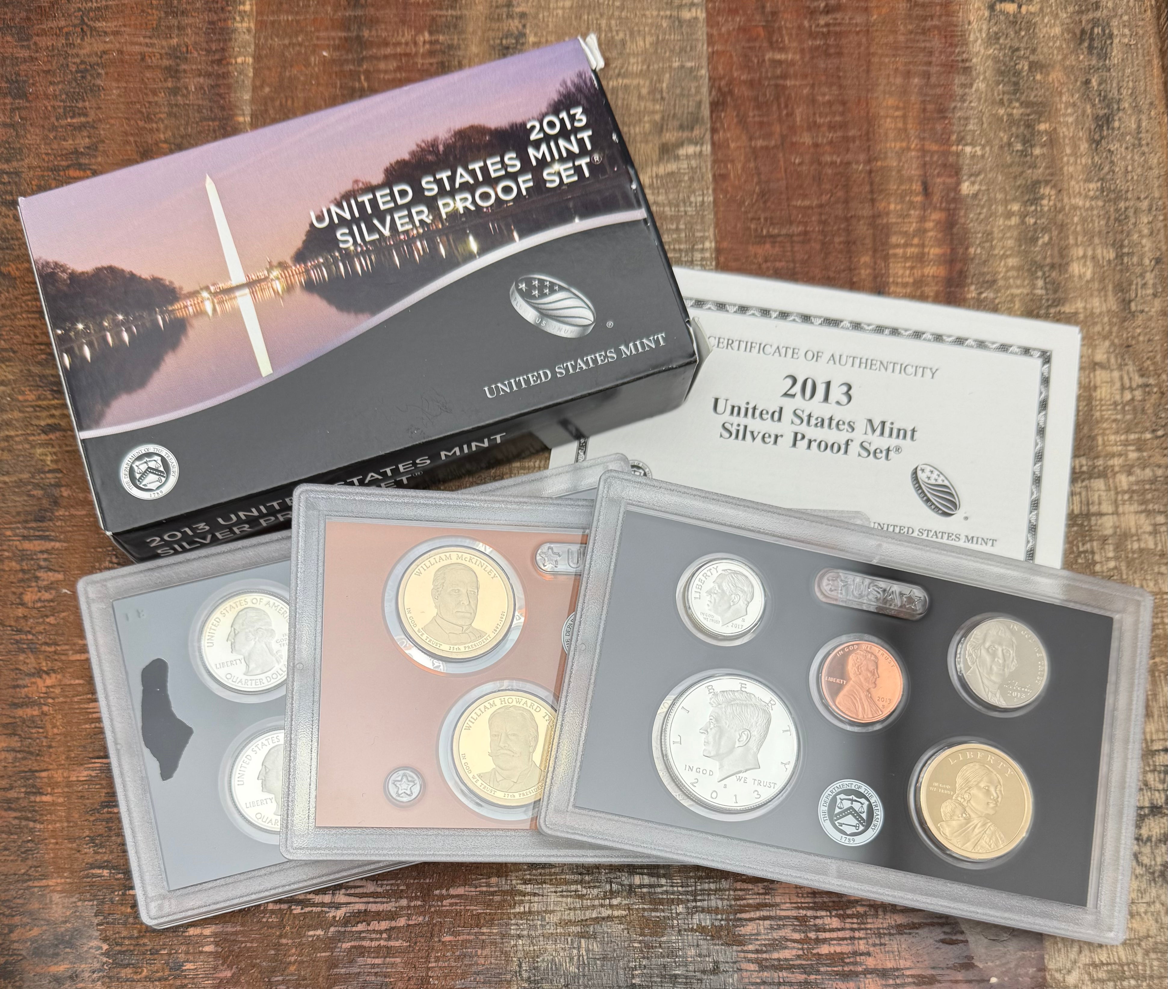2013-S Silver Proof Set in OGP with COA