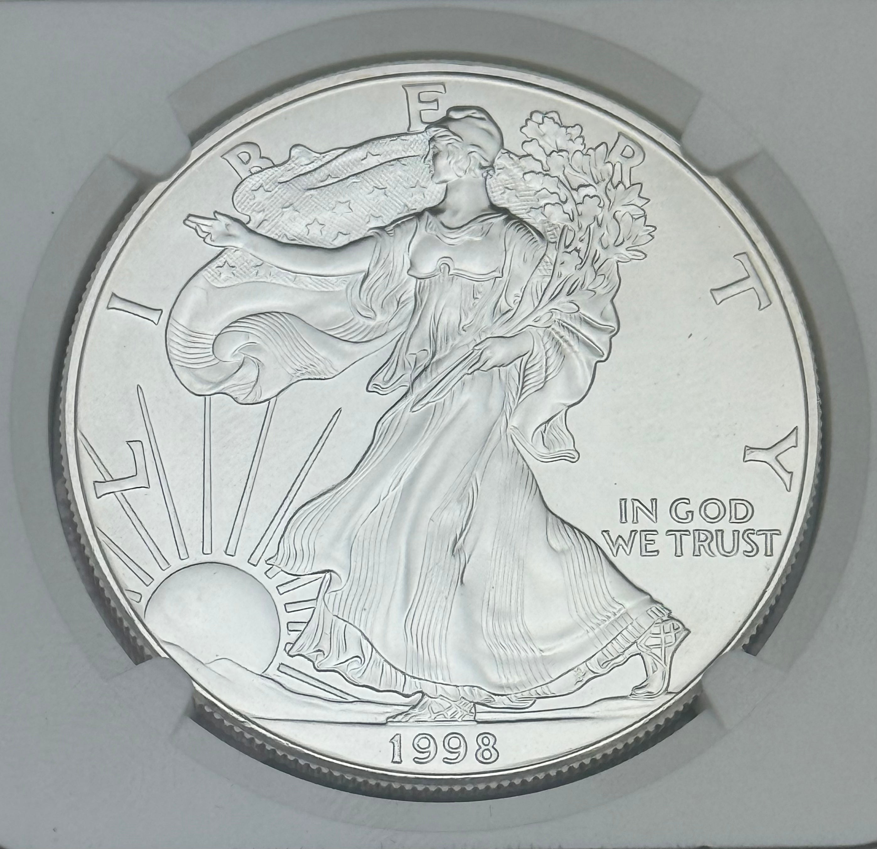 1998 $1 American Silver Eagle NGC graded MS69