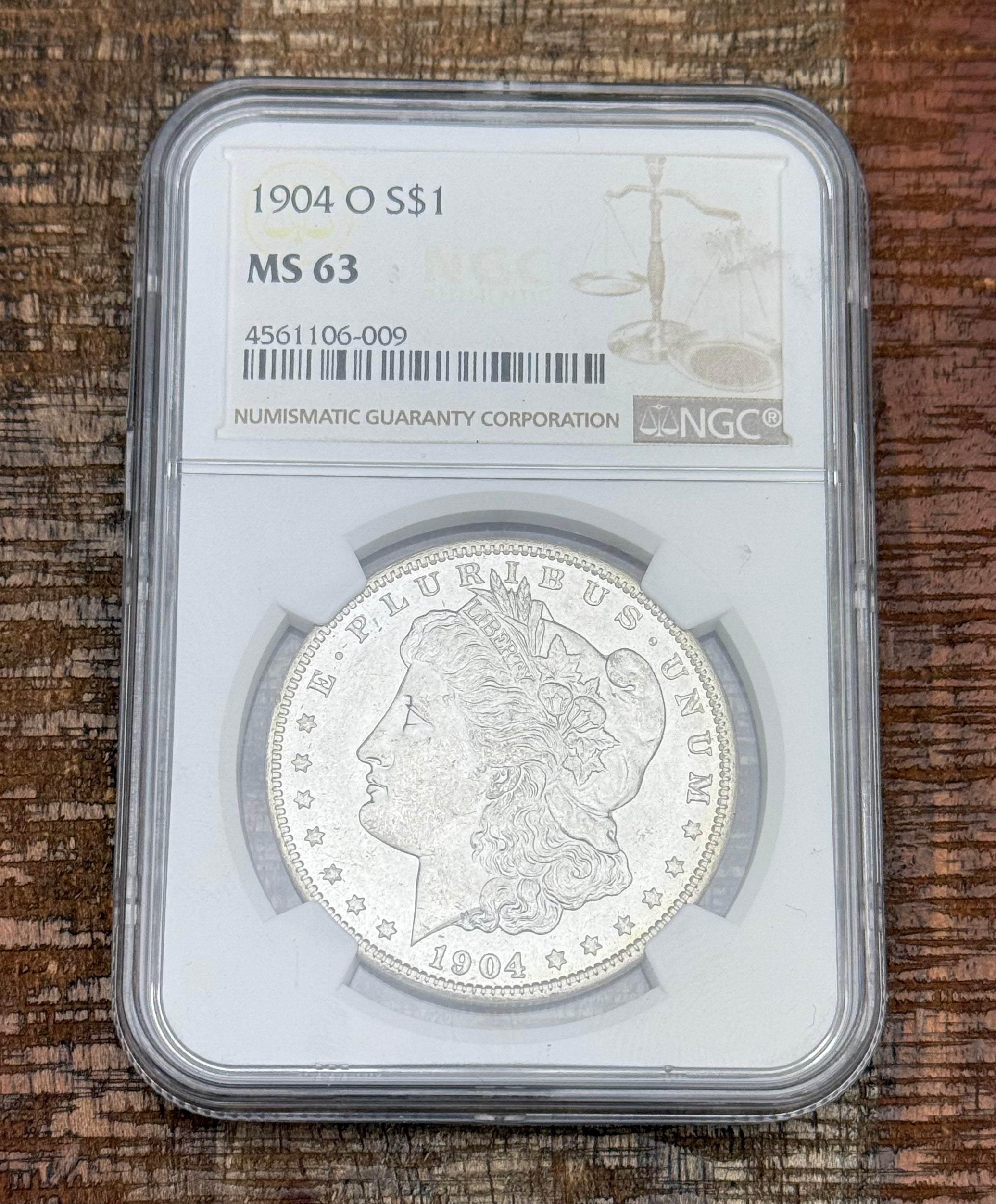 1904-O $1 US Morgan Silver Dollar NGC MS63