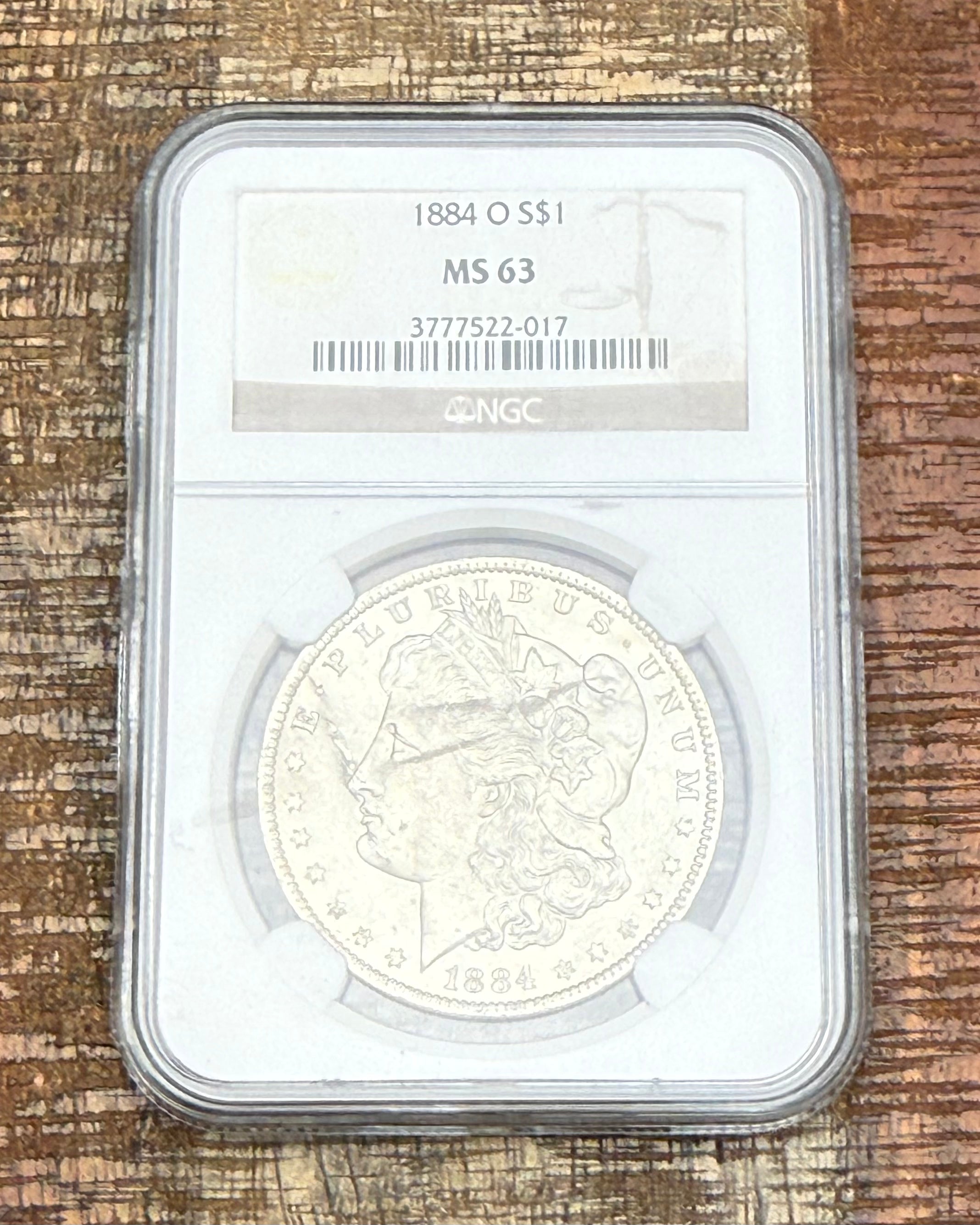 1884-O $1 US Morgan Silver Dollar NGC MS63