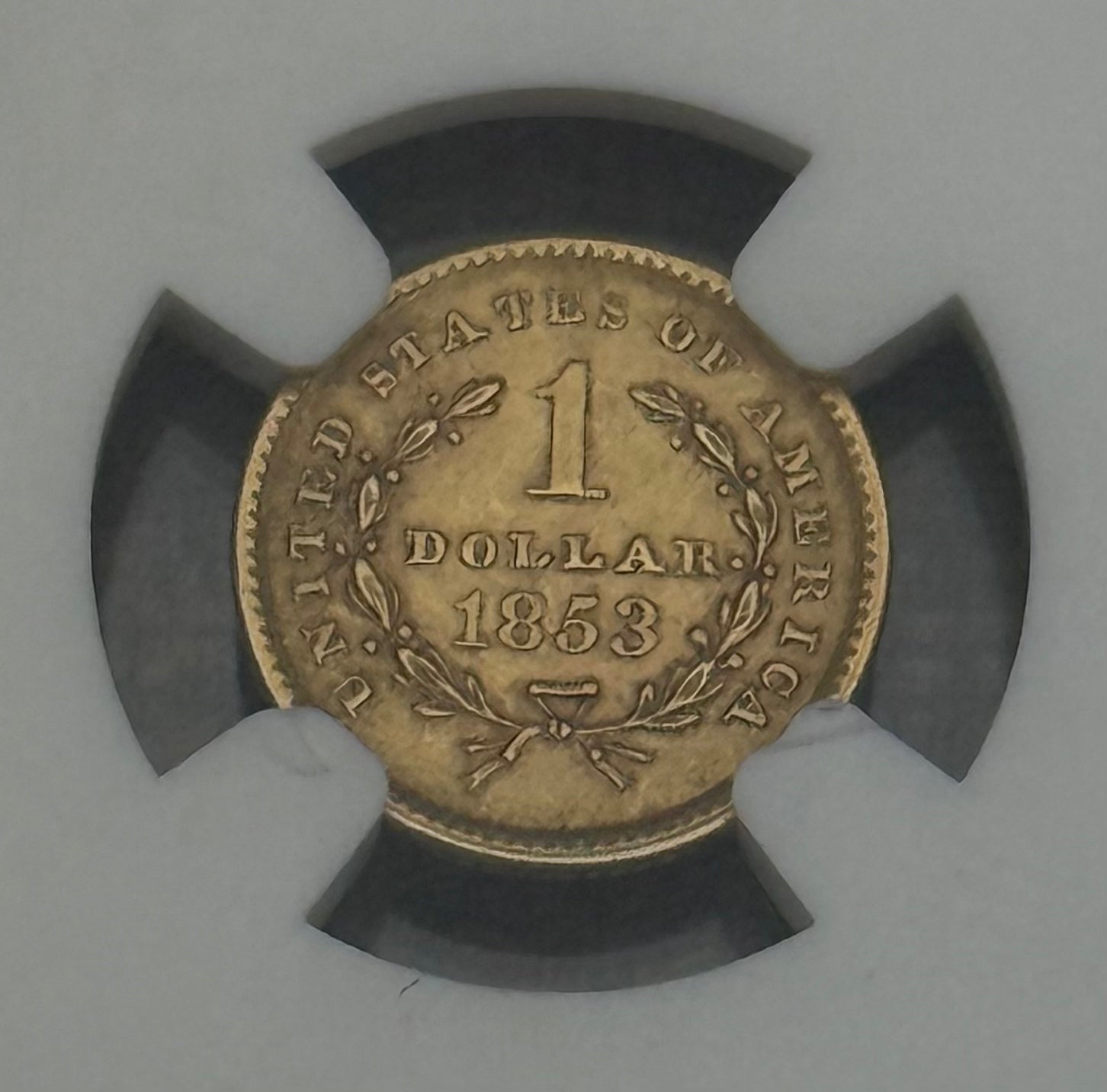 1853 $1 Liberty Head Gold Dollar ~ Type 1 ~ NGC MS60