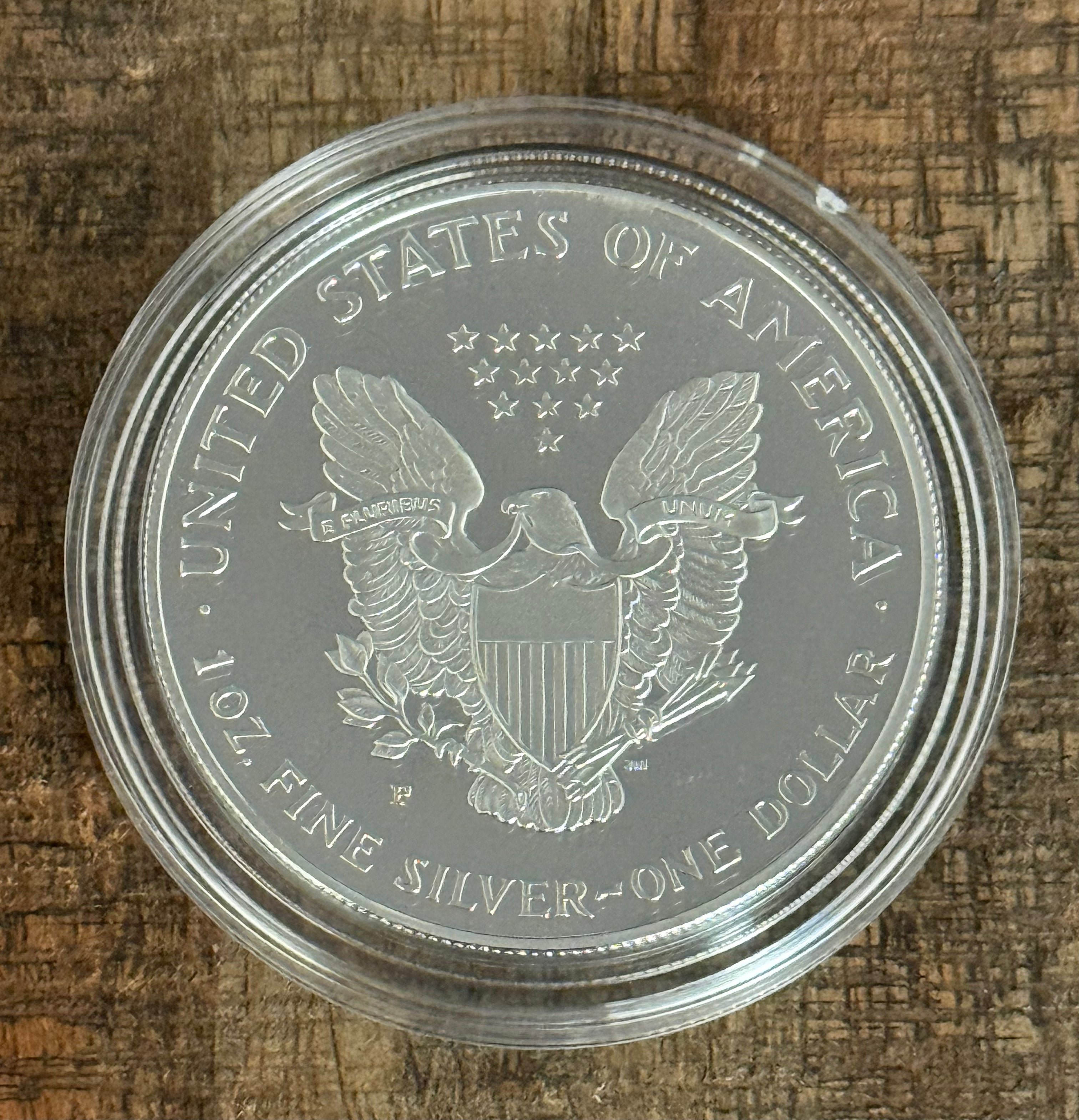 1998 $1 US American Silver Eagle Proof Coin~Capsule, Presentation Case, Box, with COA.