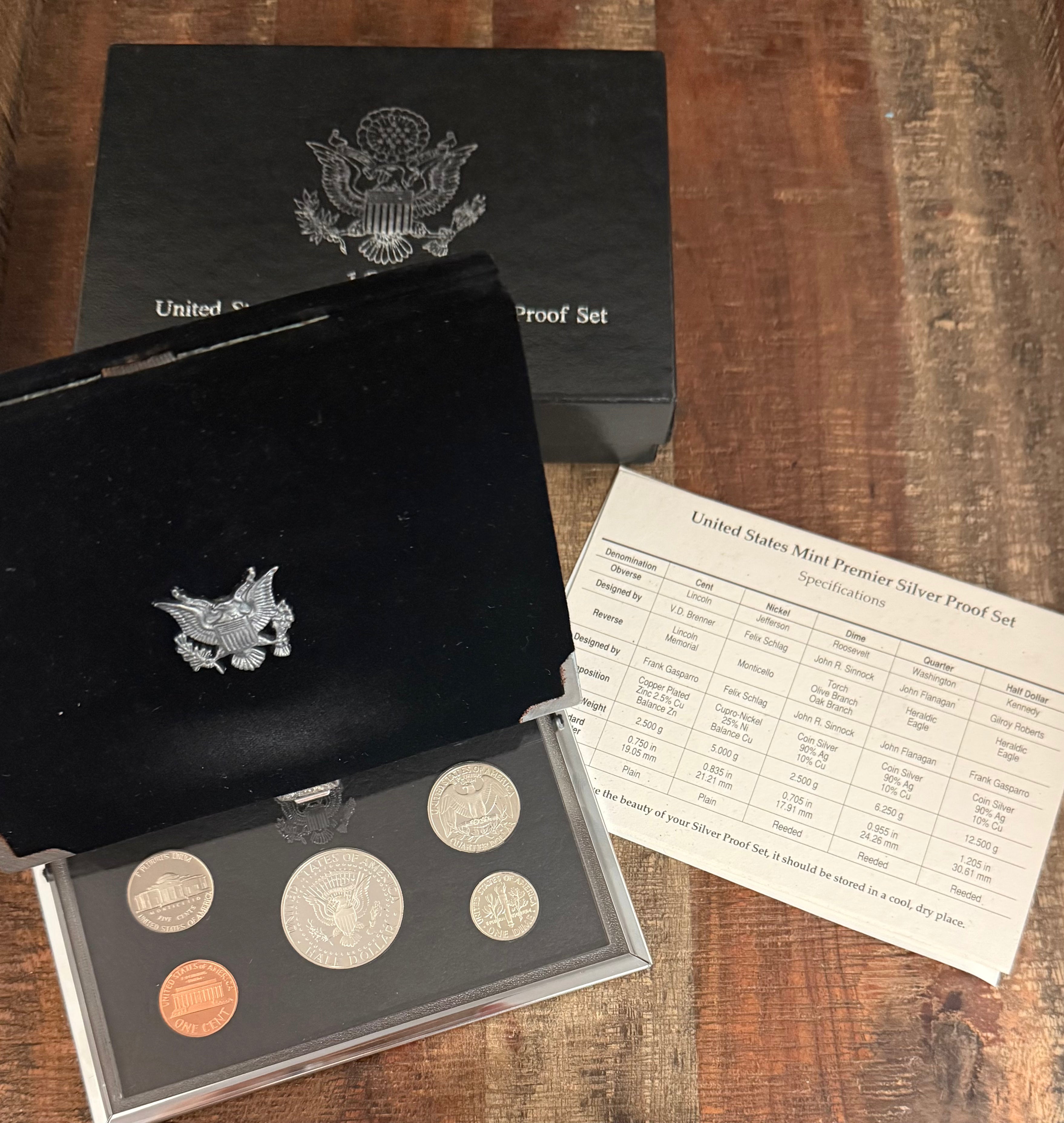 1996-S United States Mint Premier Silver Proof Set in Mint Packaging with COA