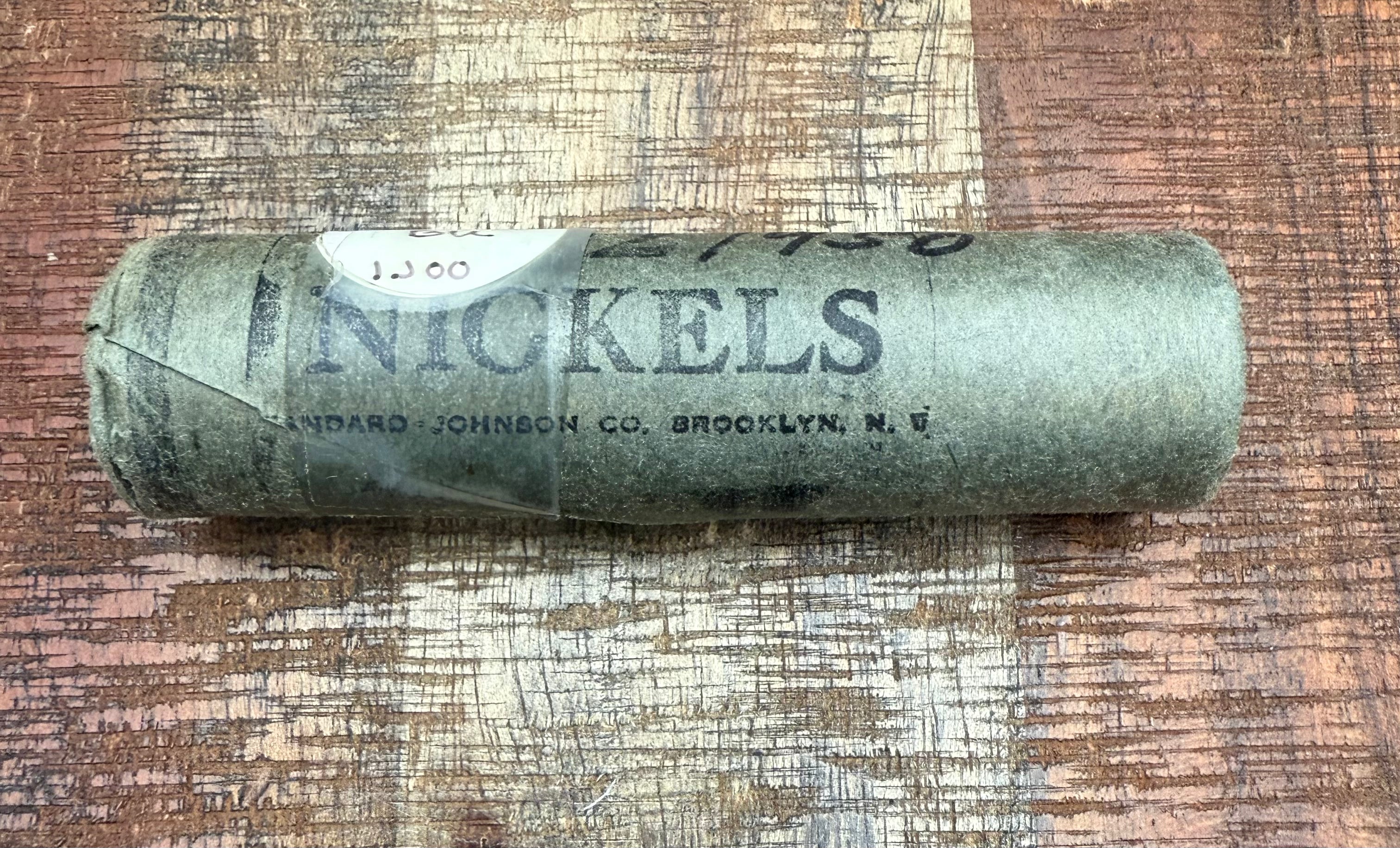 1950-P Jefferson Nickel Roll~GEM BU Rolls of 40~ All Uncirculated in original bank roll