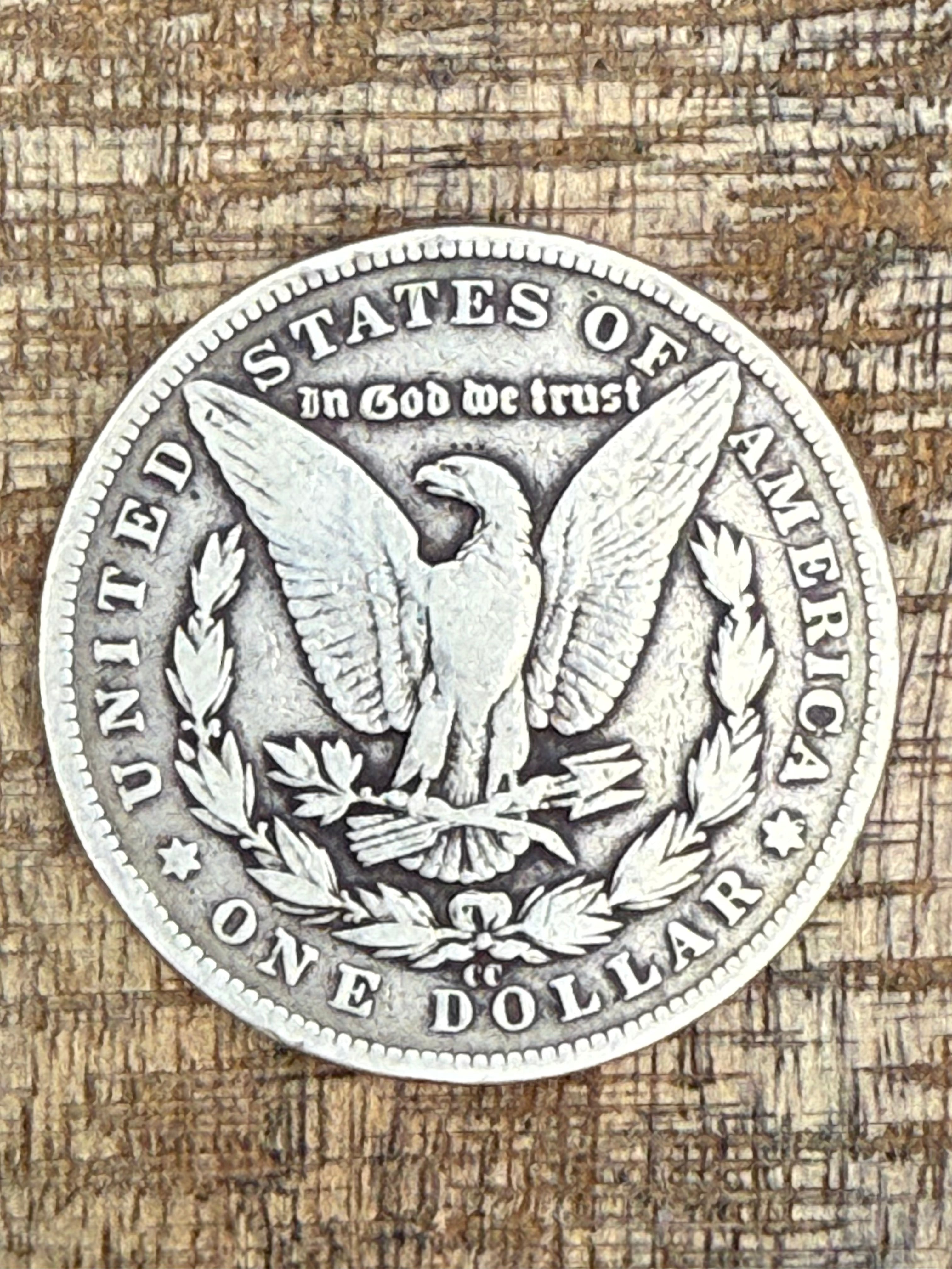 1890-CC $1 US Morgan Silver Dollar