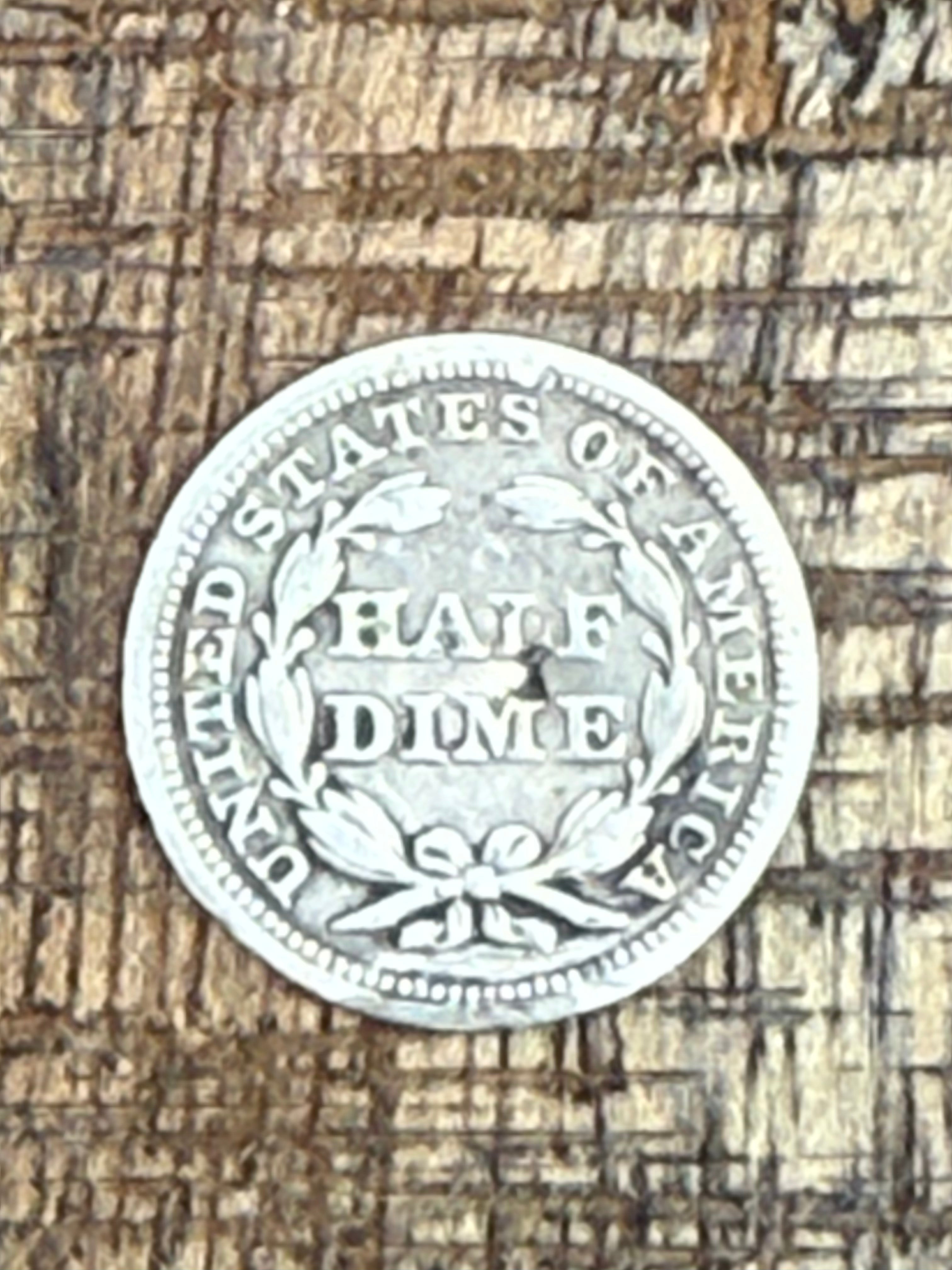 1853 5C Half Dime ~ Arrows