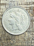 1866 3CN US Three Cent ~ Nickel ~ Cud on Reverse