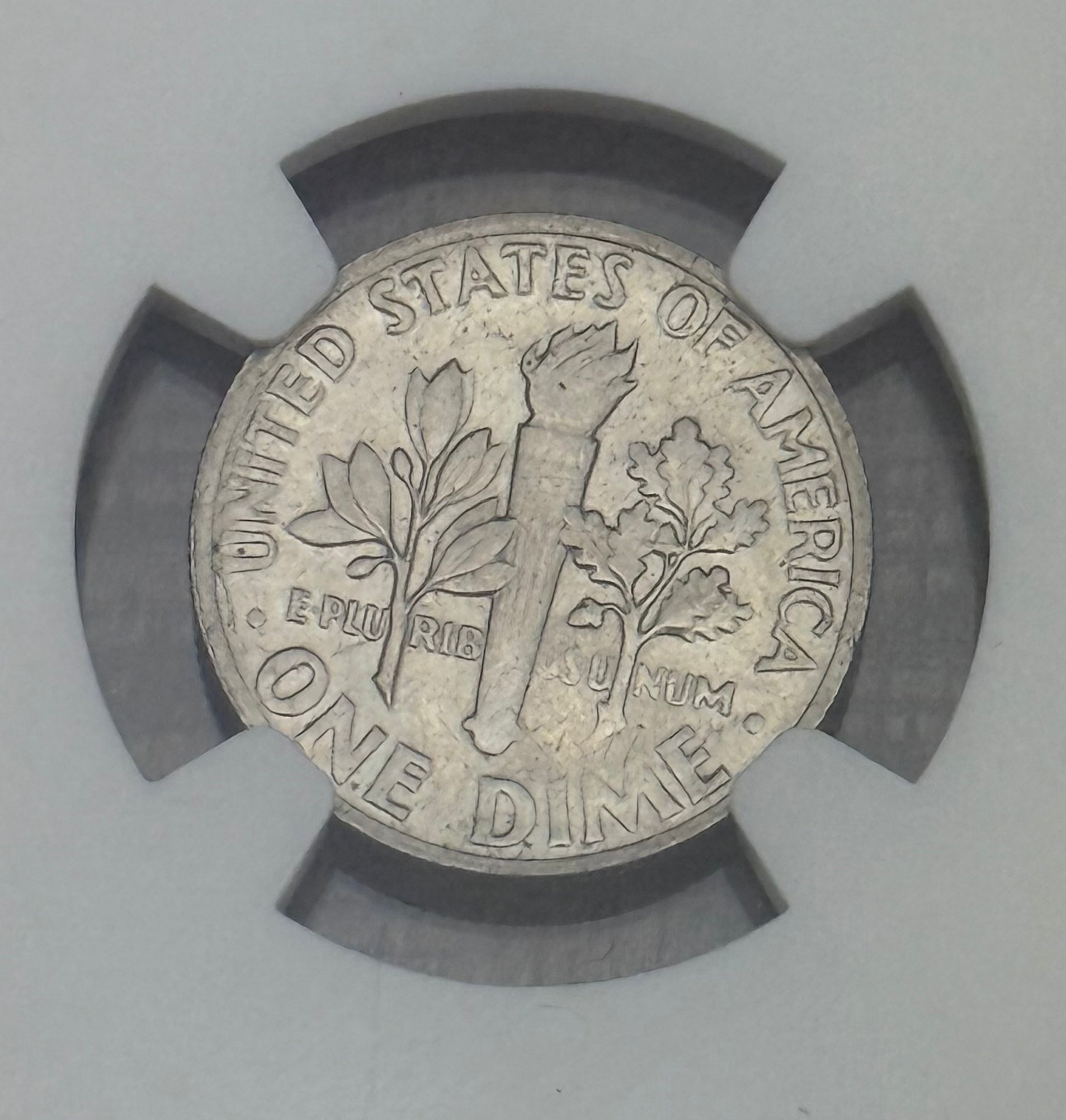 1977 10C Roosevelt Dime ~ NGC Mint Error MS63 Obverse Clad Layer Missing (1.9g)