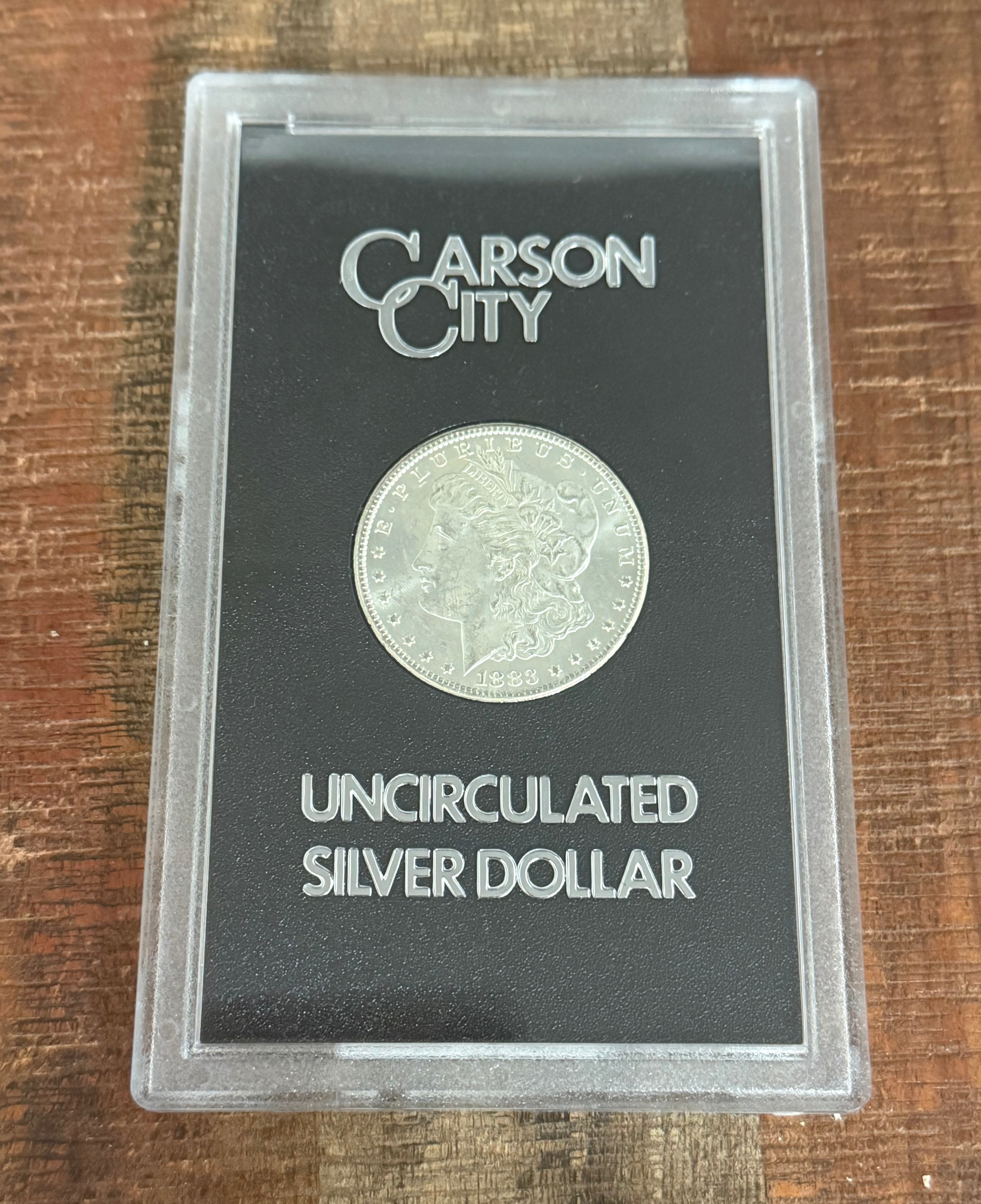 1883-CC $1 US Morgan Silver Dollar GSA Carson City ~ VAM 4