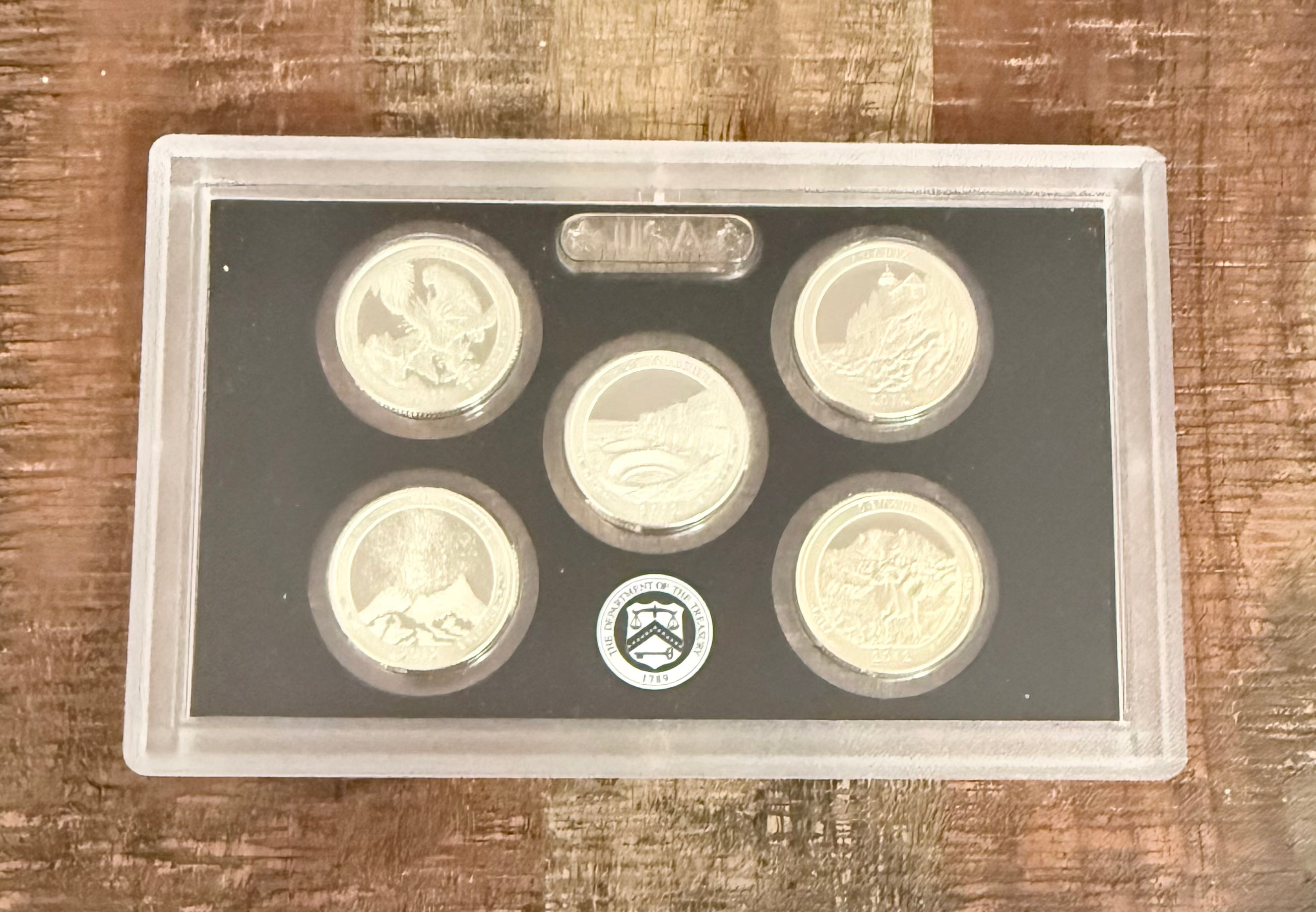 2012 US Mint America the Beautiful Quarters Silver Proof Set in OGP with COA