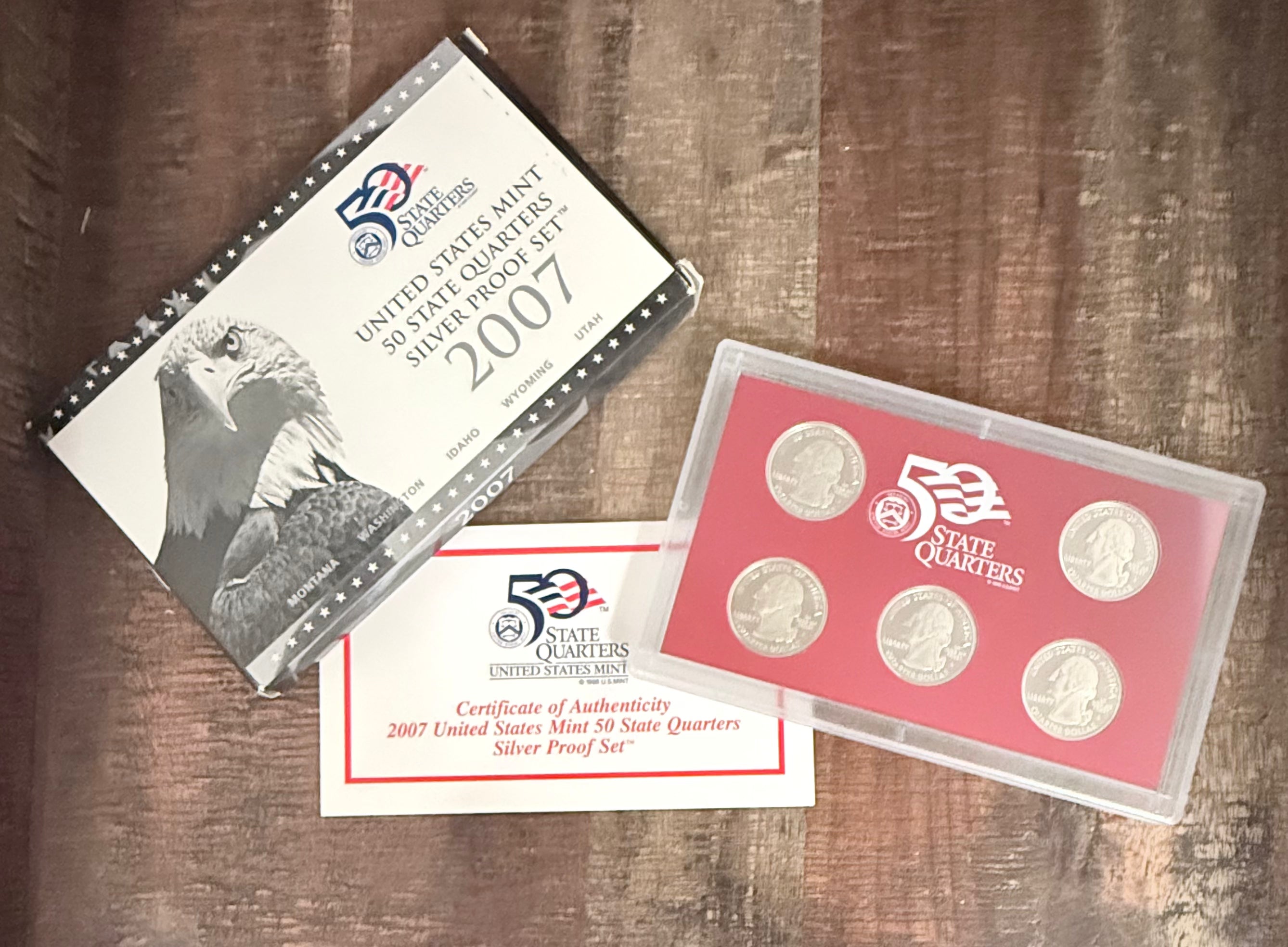 2007 US Mint Silver Quarters Proof Set