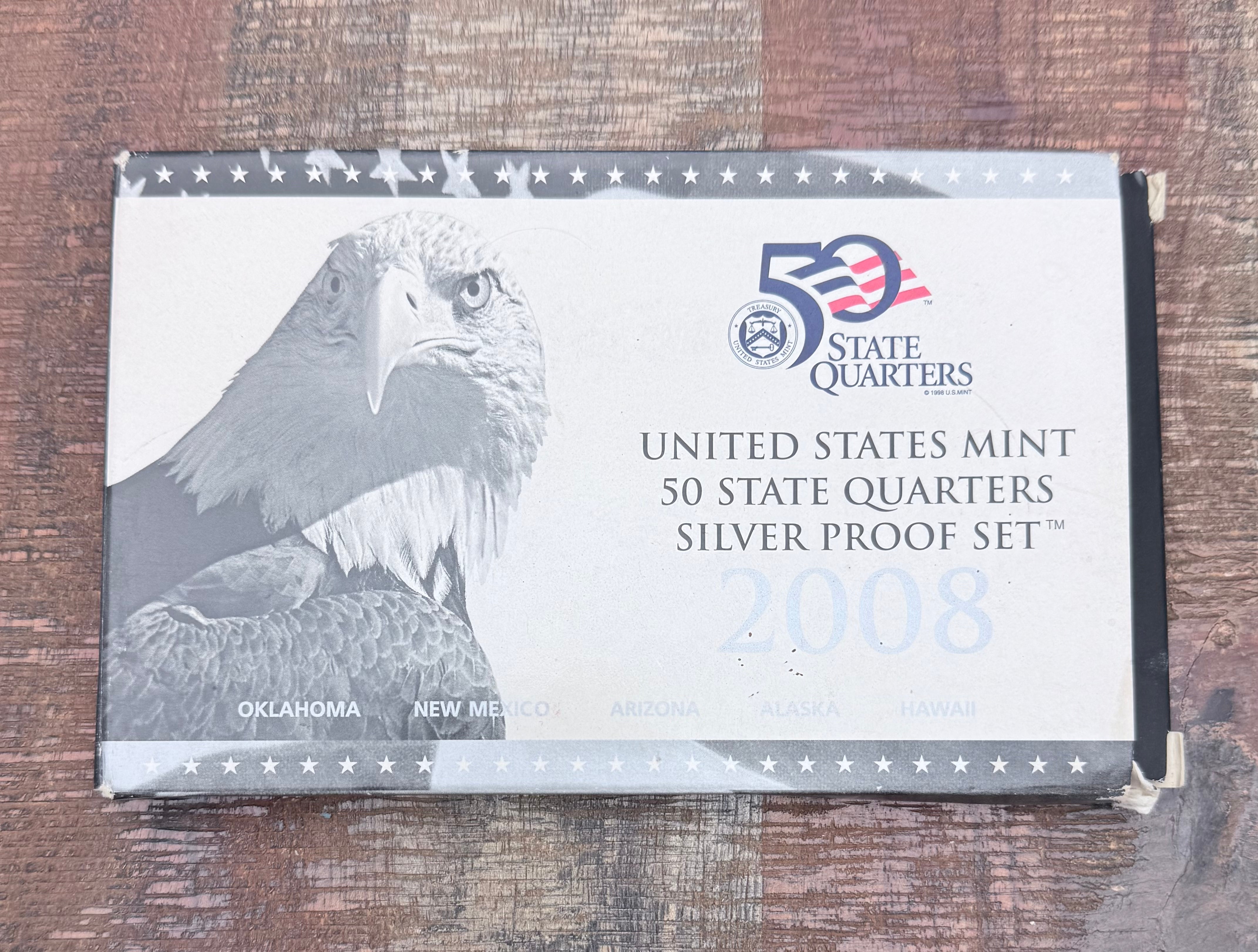 2008 US Mint Silver Quarters Proof Set