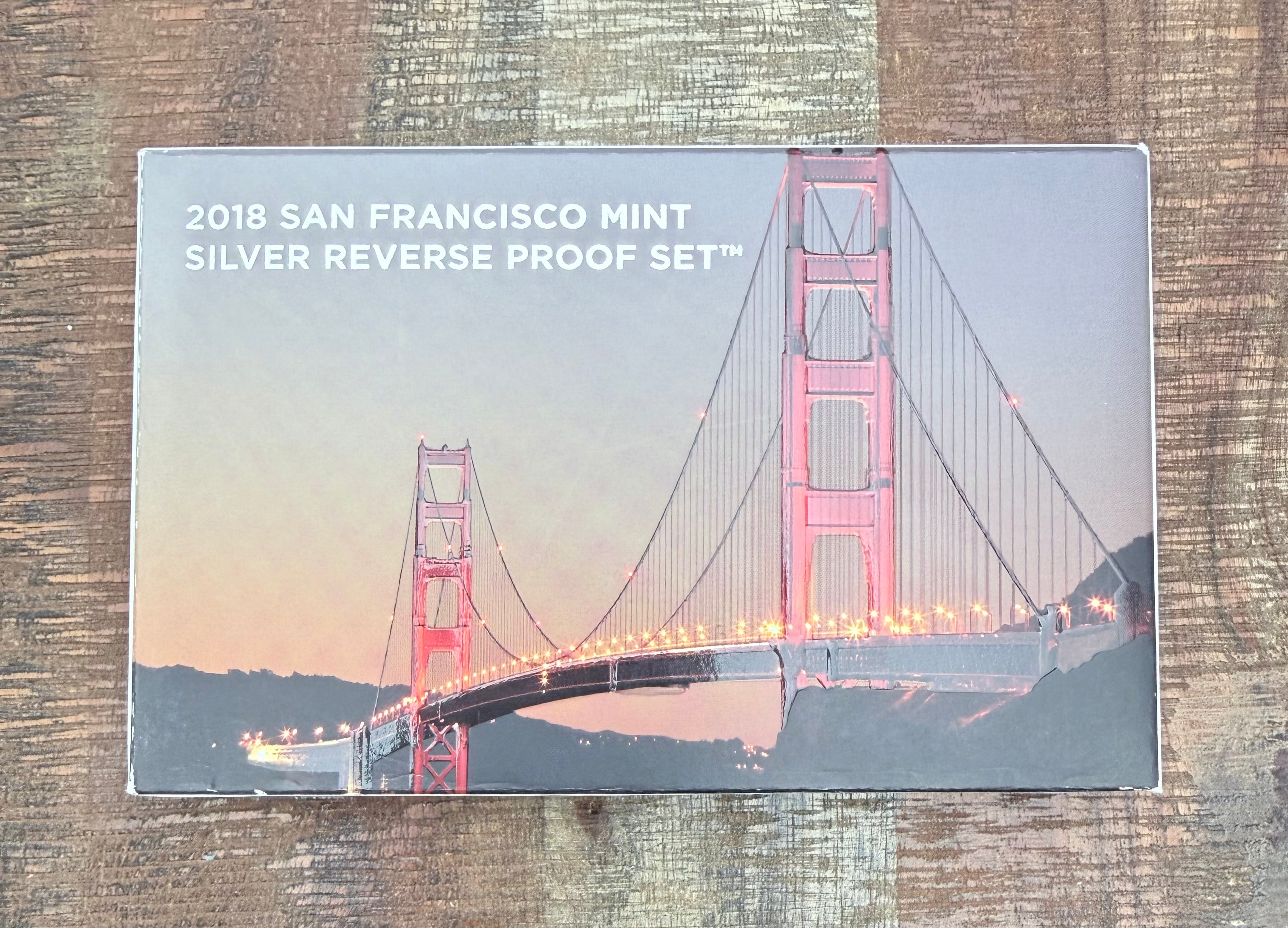 2018 US Mint Silver Reverse Proof Set ~ In OGP with COA