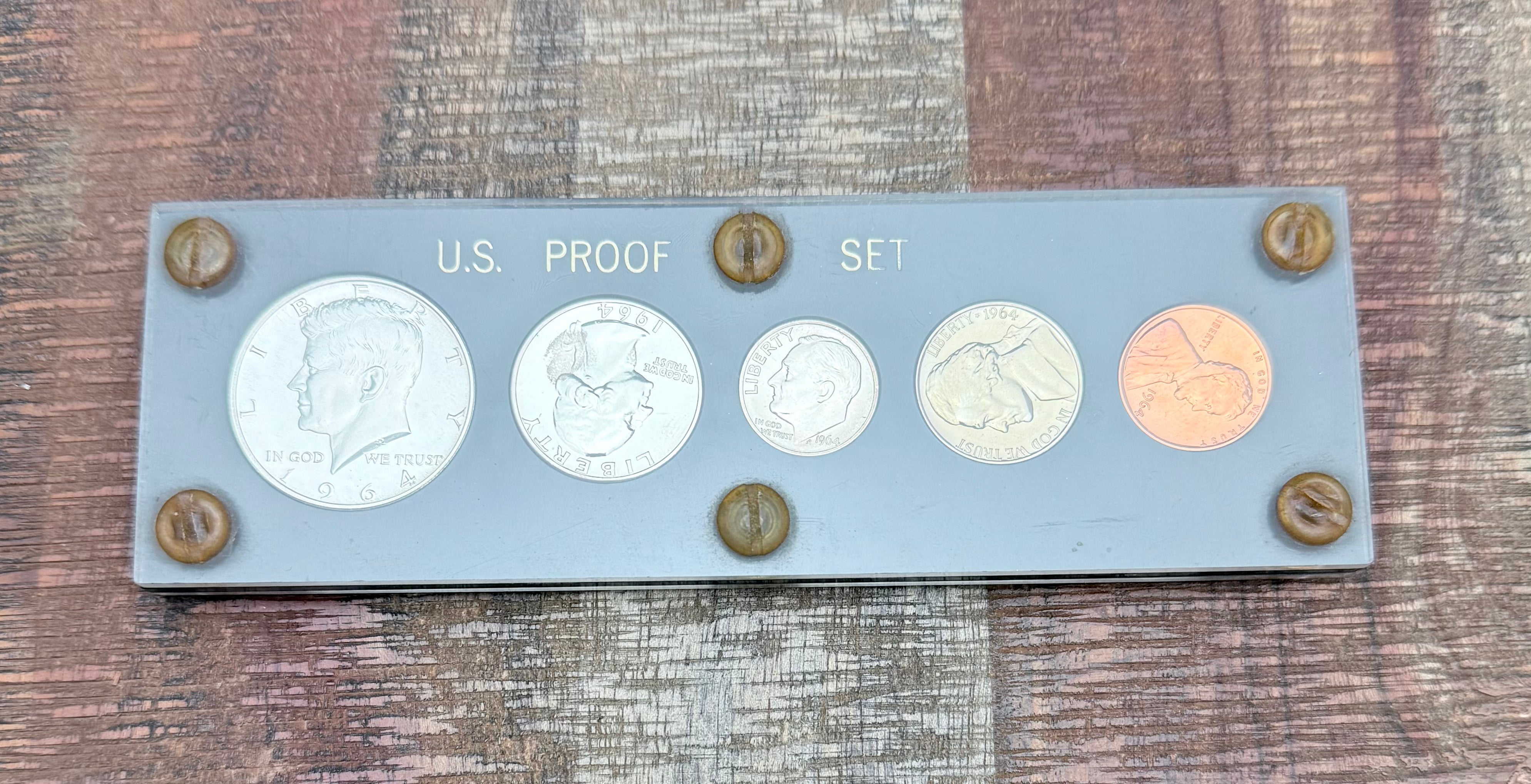 1964 Proof Set in capital holder