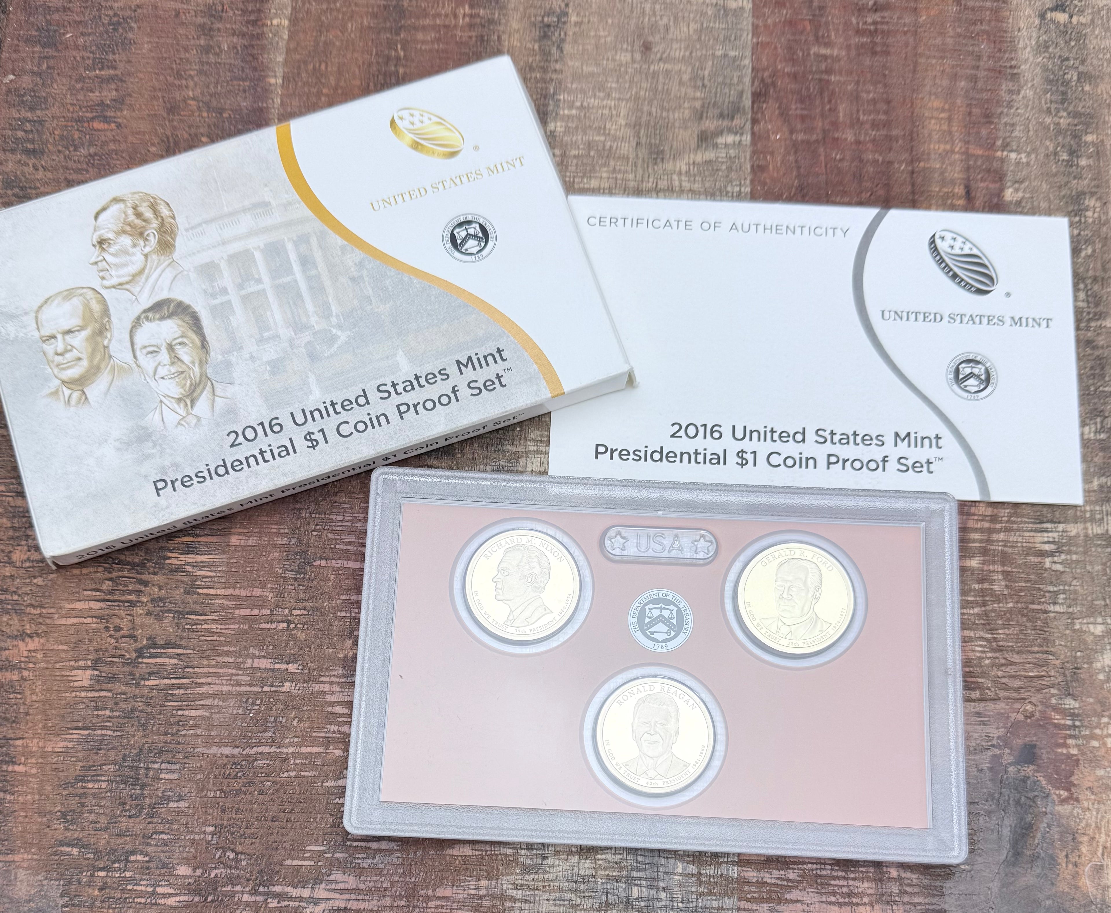 2016-S Presidential Dollar Proof Set in OGP with COA