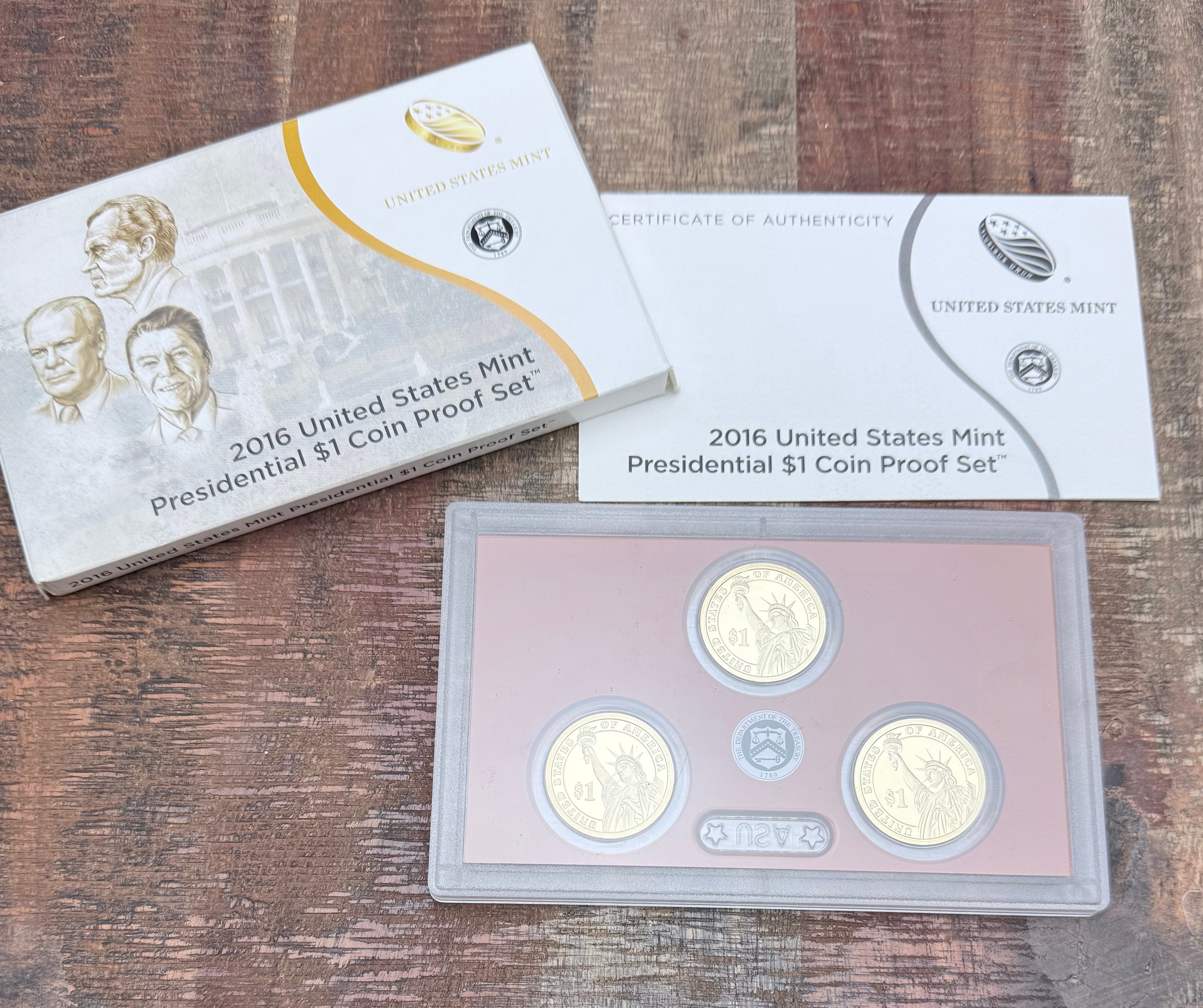 2016-S Presidential Dollar Proof Set in OGP with COA