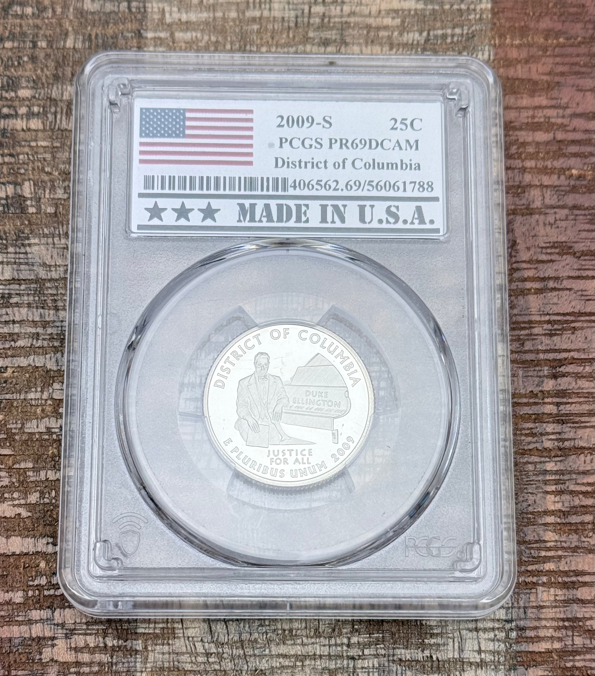 2009-S 25C State Quarter District of Columbia PCGS PR69DCAM