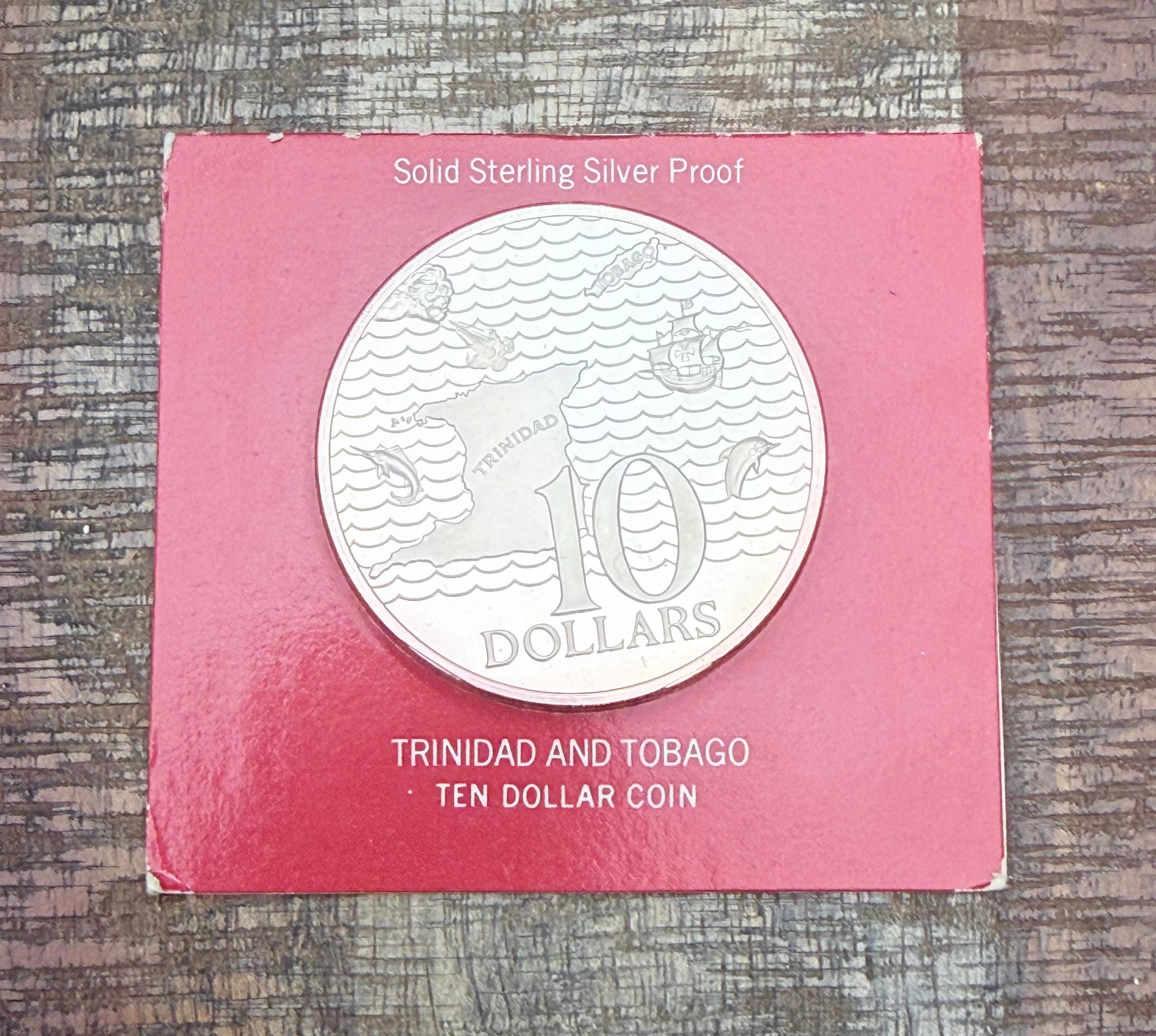 1975 Trinidad & Tobago $10 Sterling Silver Proof Coin