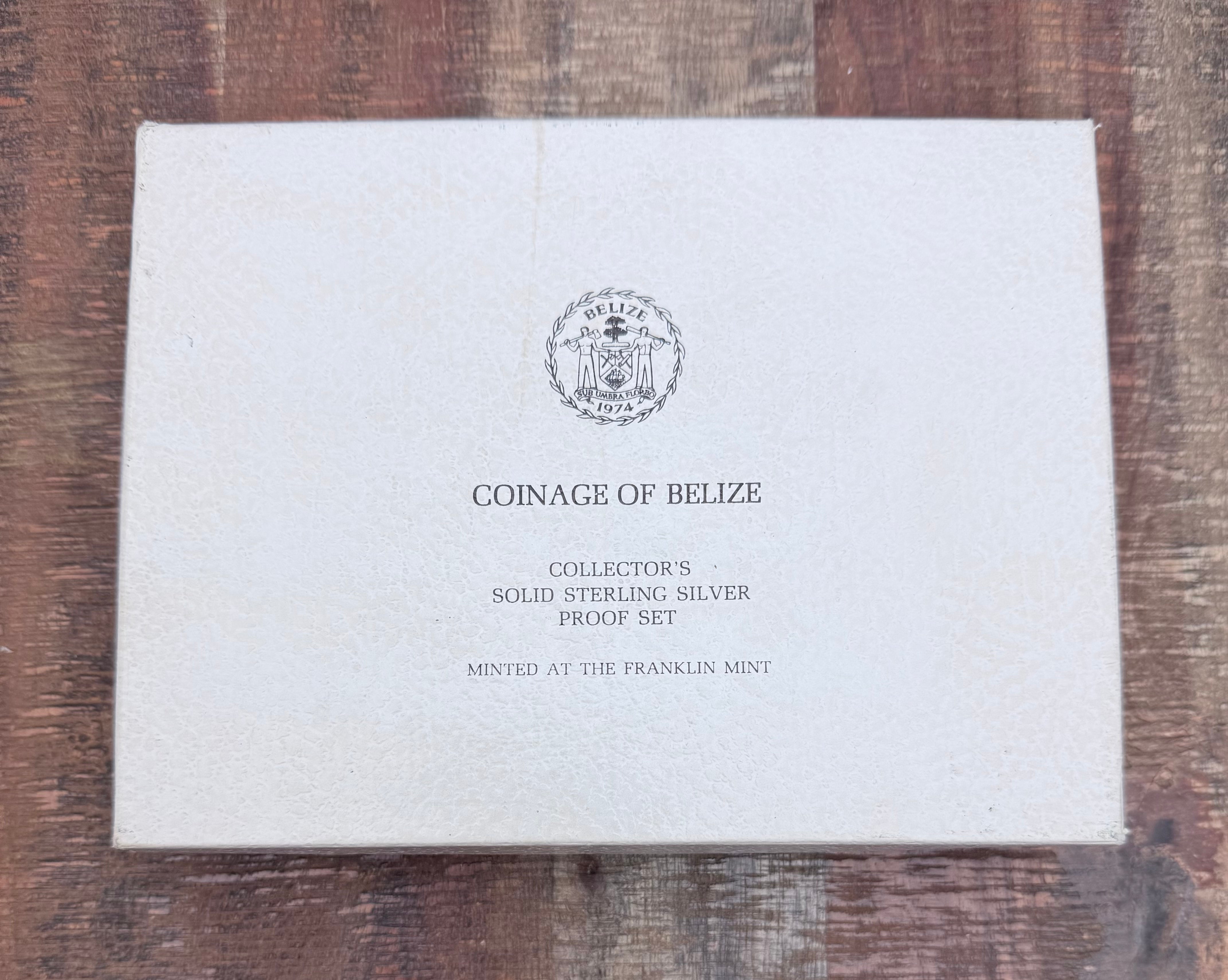 1974 Belize Sterling Silver Poof Set ~ 8 Coins in OGPr