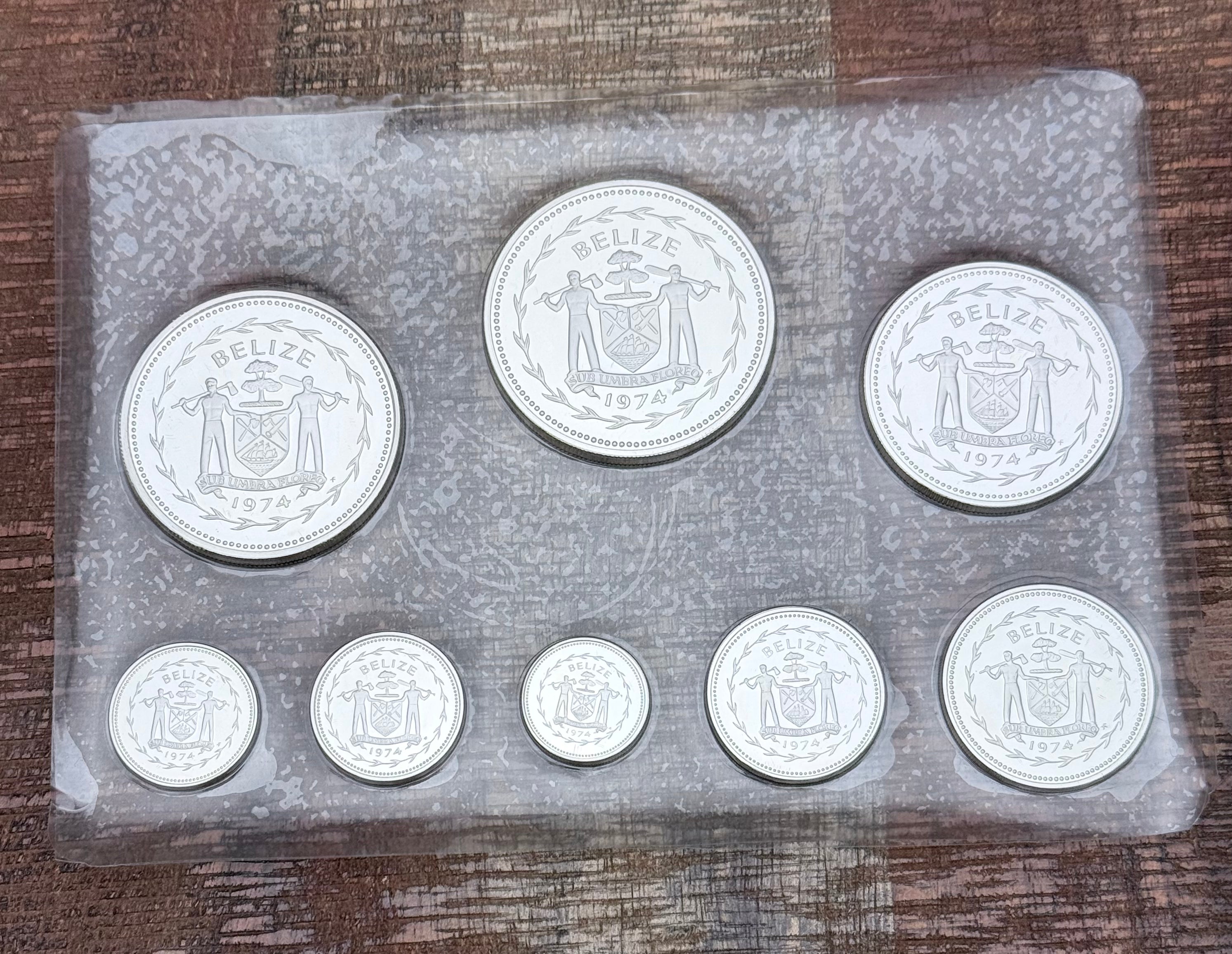 1974 Belize Sterling Silver Proof Set ~ 8 Coins in OGP – USRC 1974 Belize Sterling Silver Proof Set ~ 8 Coins in OGP – USRC