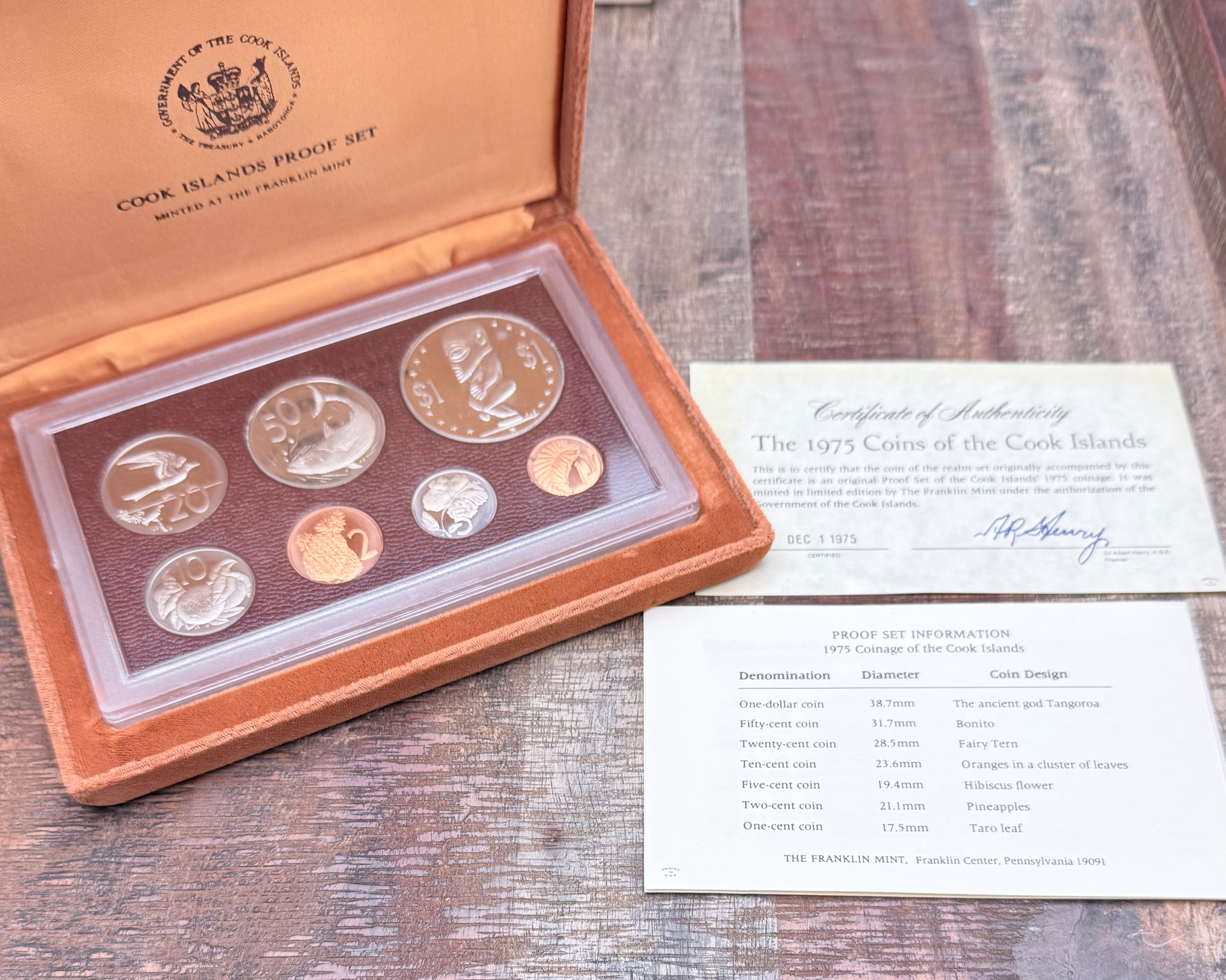 1975 Cook Islands 7-Coin Proof Set