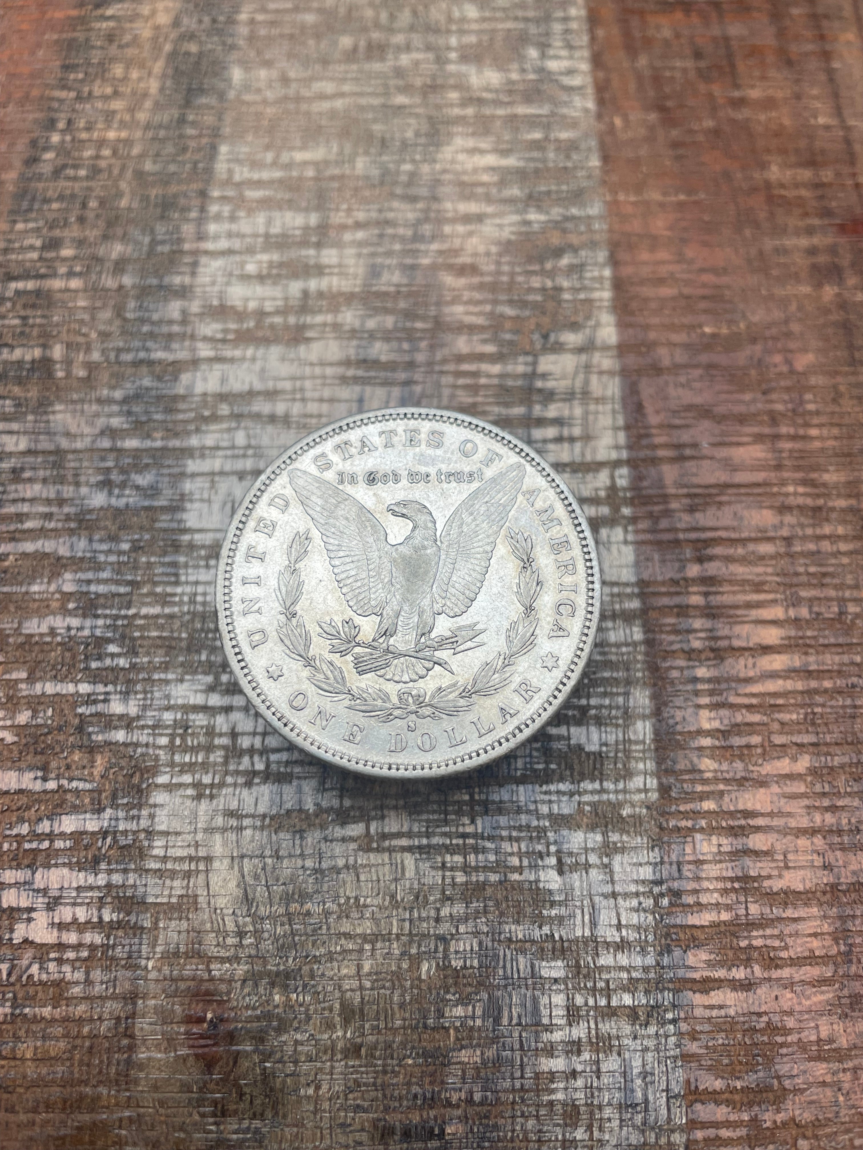 1890-S $1 US Morgan Silver Dollar