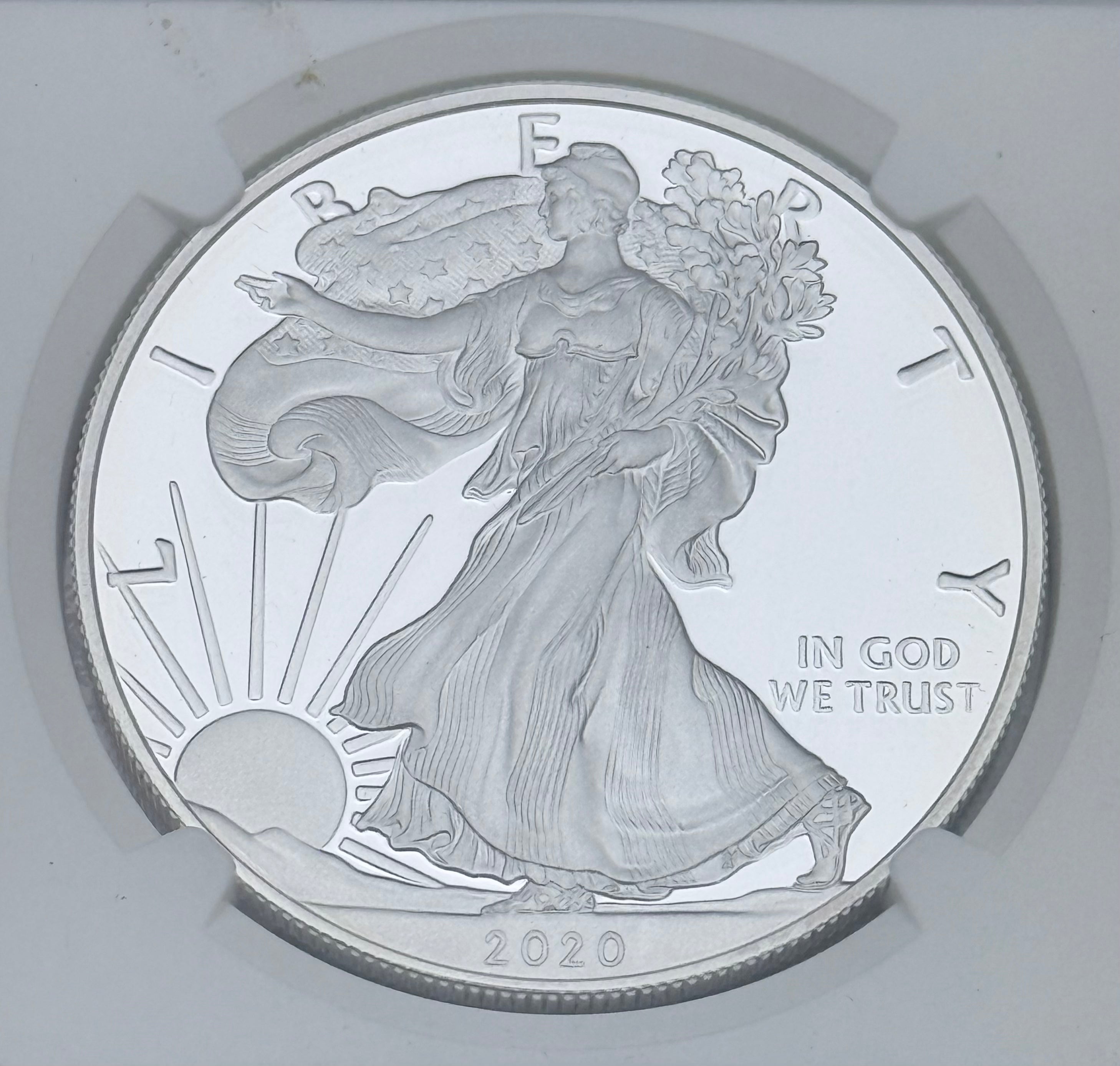 2020-W $1 American Silver Proof Eagle ~  NGC PF70 Ultra Cameo ~ Signed by Moy