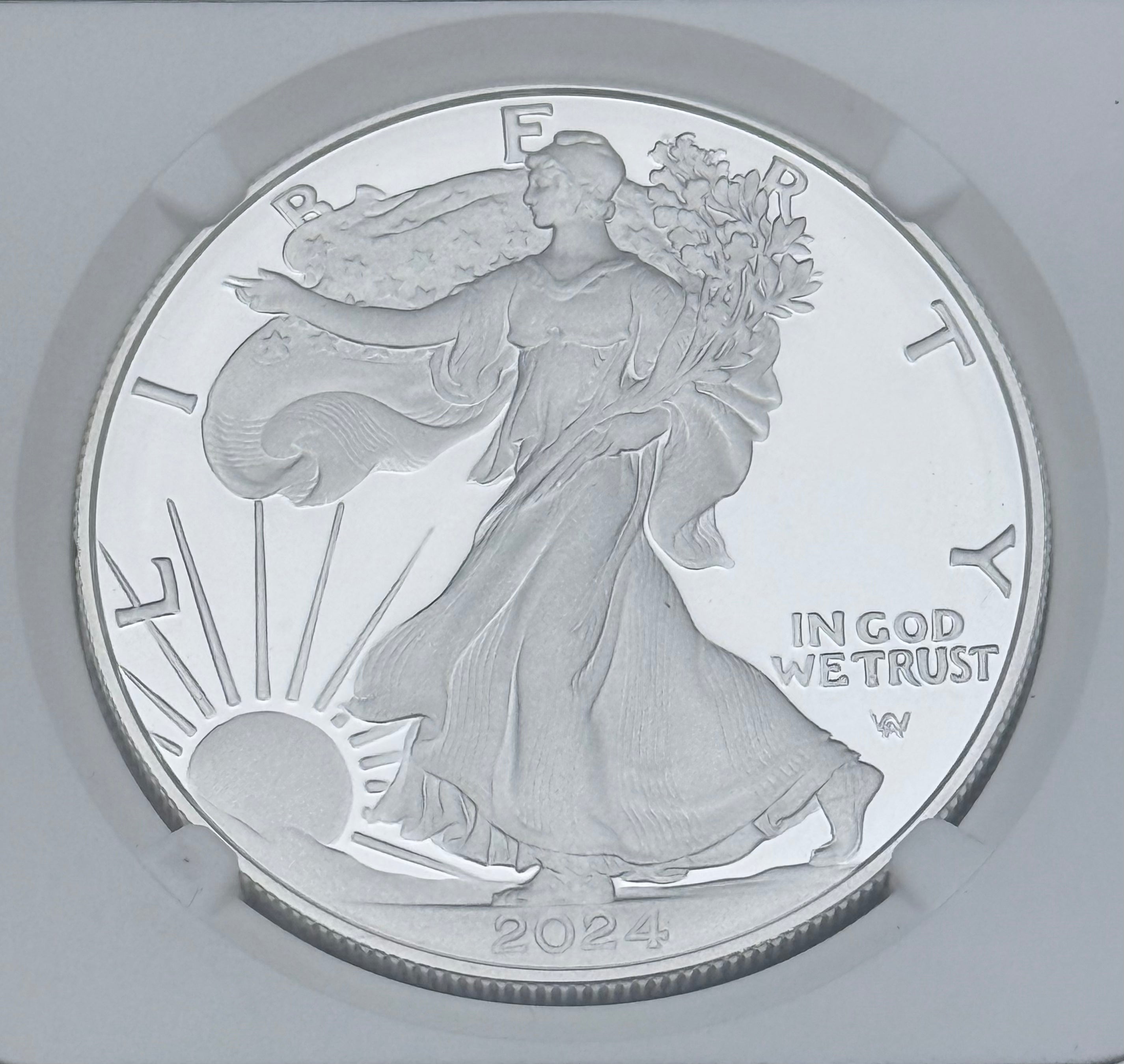 2024 W $1 US American Proof Silver Eagle ~ NGC PF70 Ultra Cameo ~ Signed by Ram
