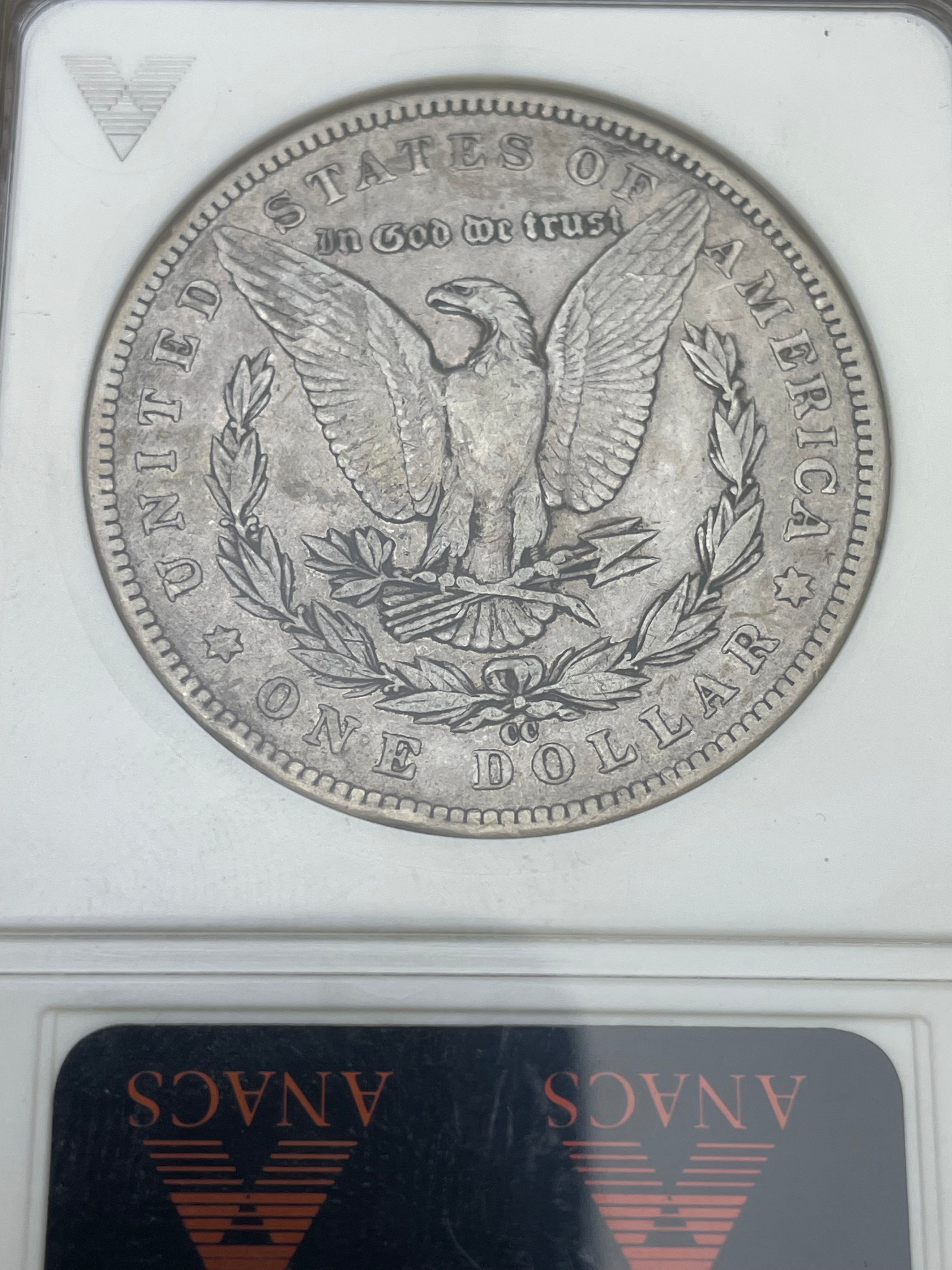 1889-CC $1 US Morgan Silver Dollar ~ ANACS VF30