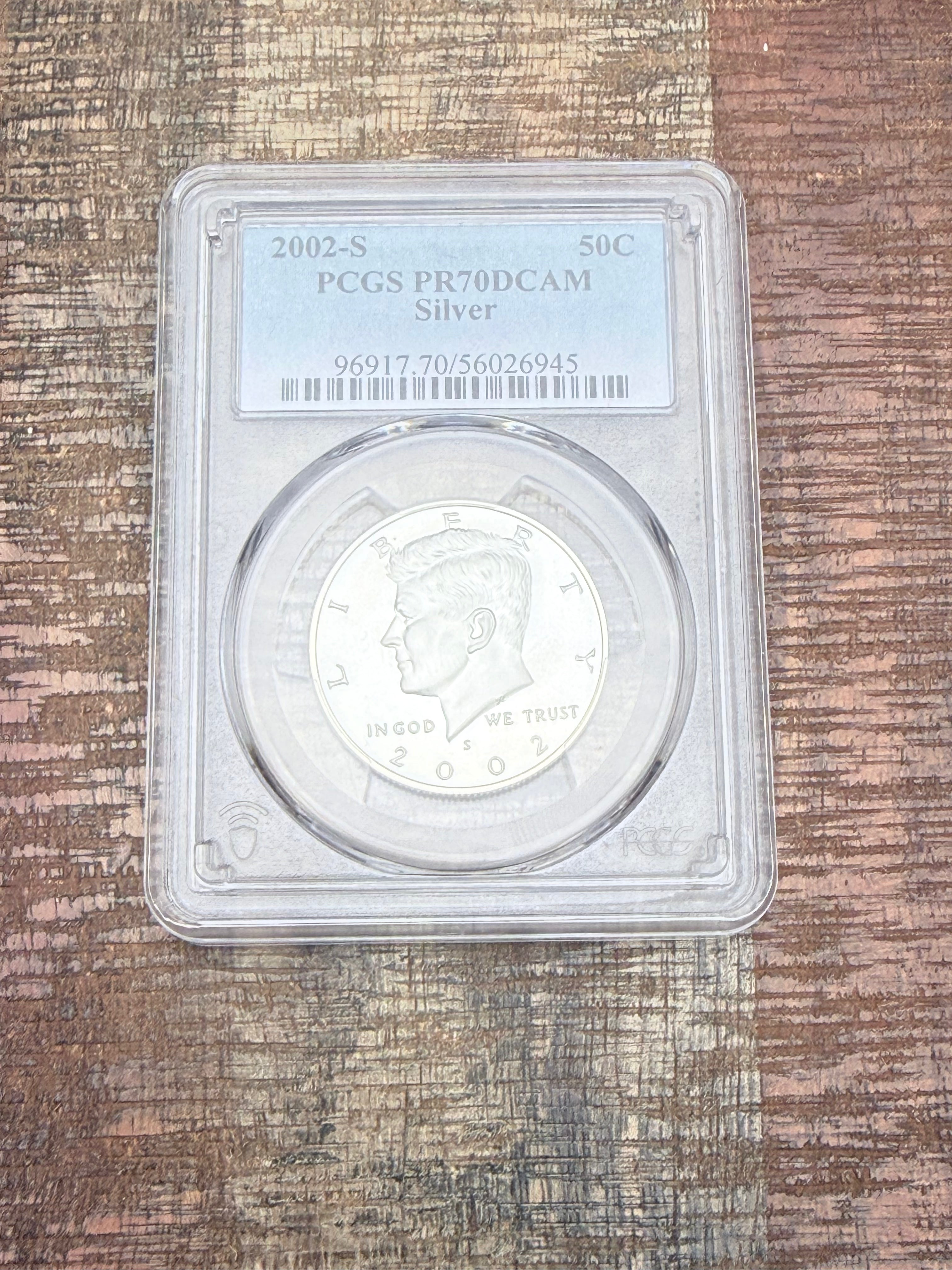 2002 S 50C Silver Kennedy Half Dollar~PCGS PR70DCAM