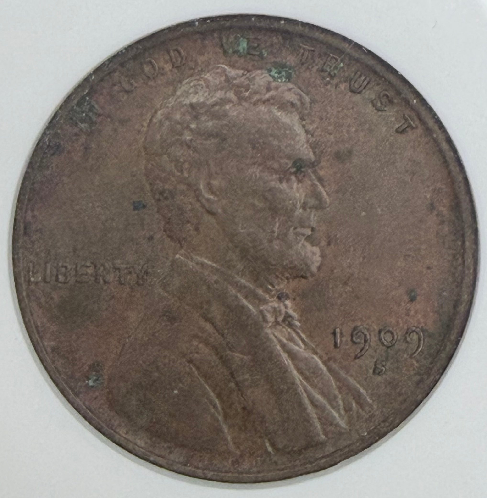 1909-S VDB 1C ~ ANACS AU Details CORRODED