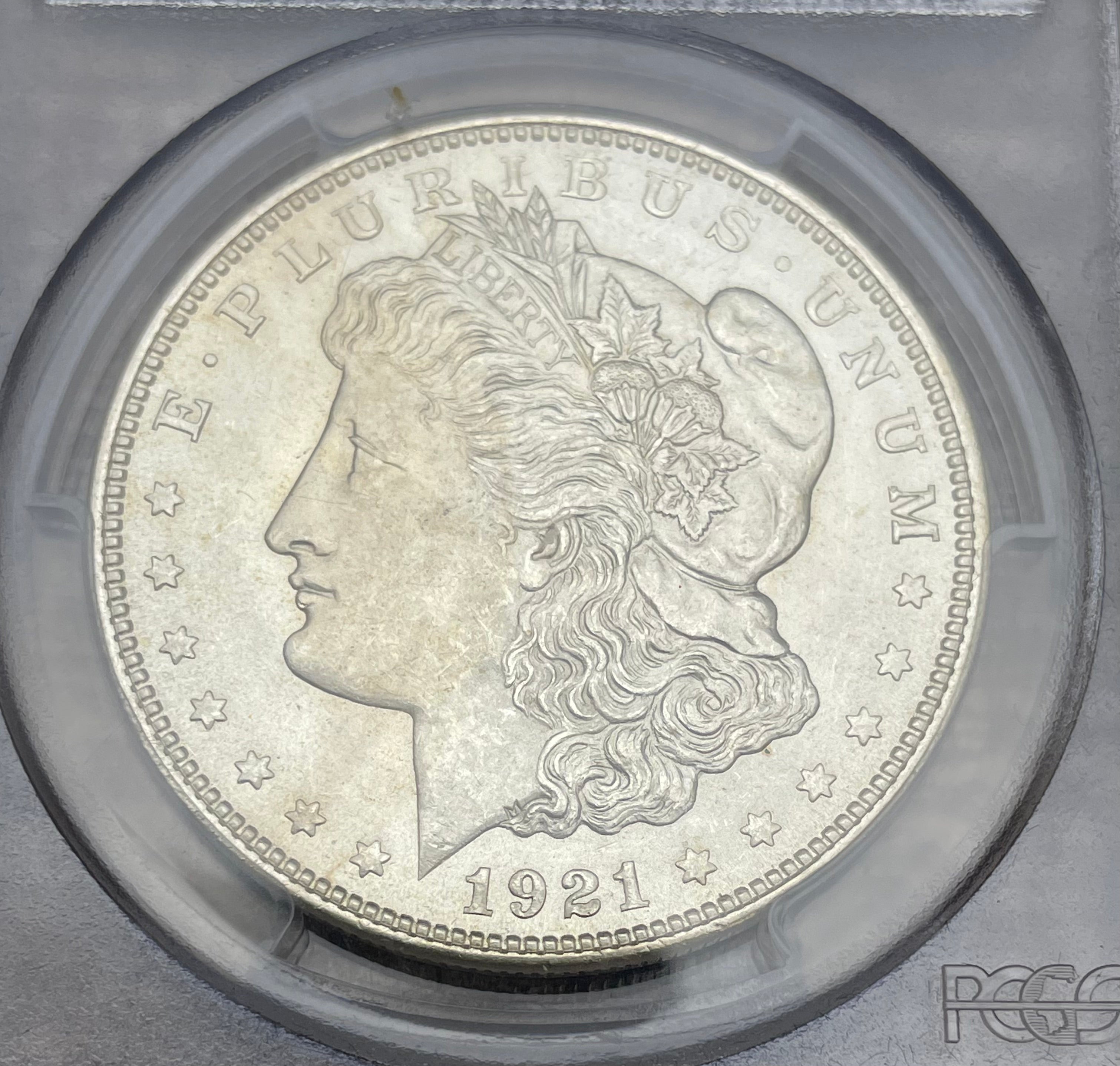 1921 $1 US Morgan Silver Dollar PCGS MS63