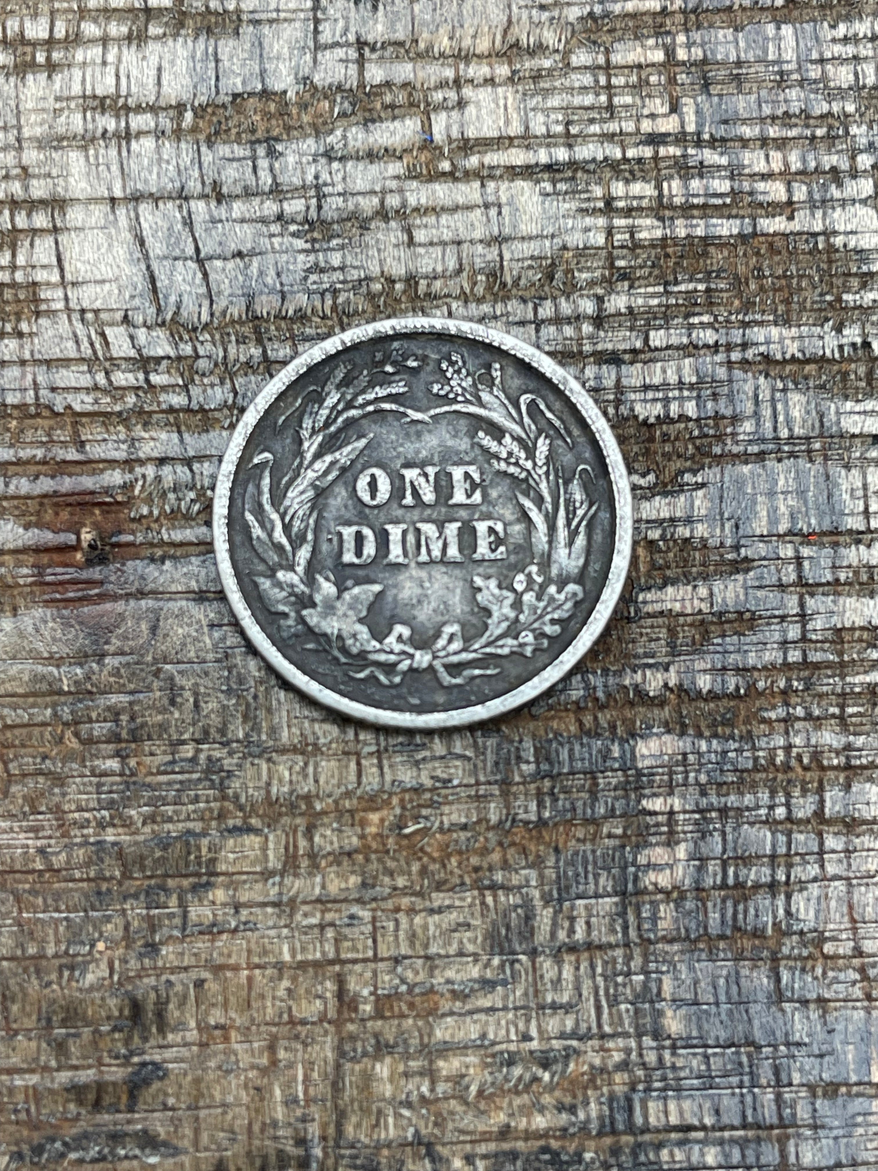 1898 10c US Barber Dime - 90% Silver