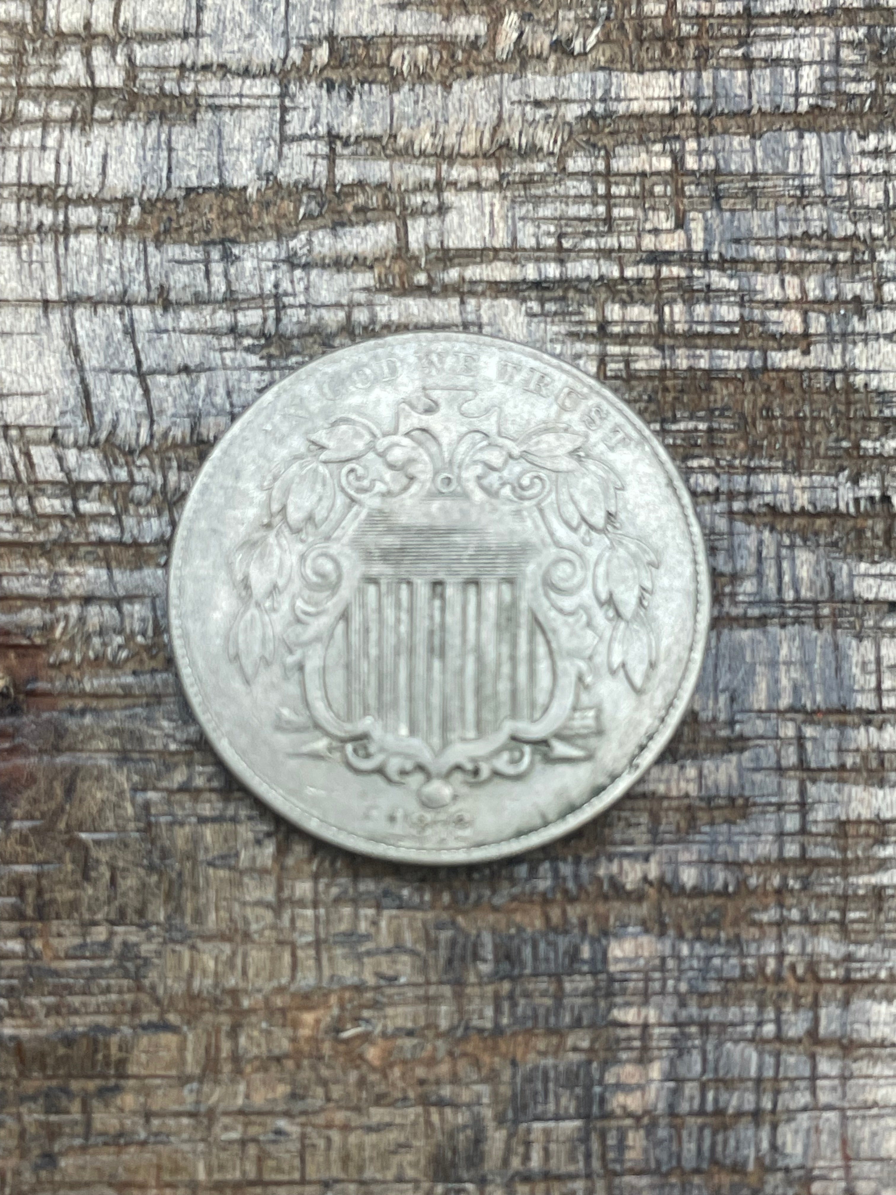 1872 5C Shield Nickel