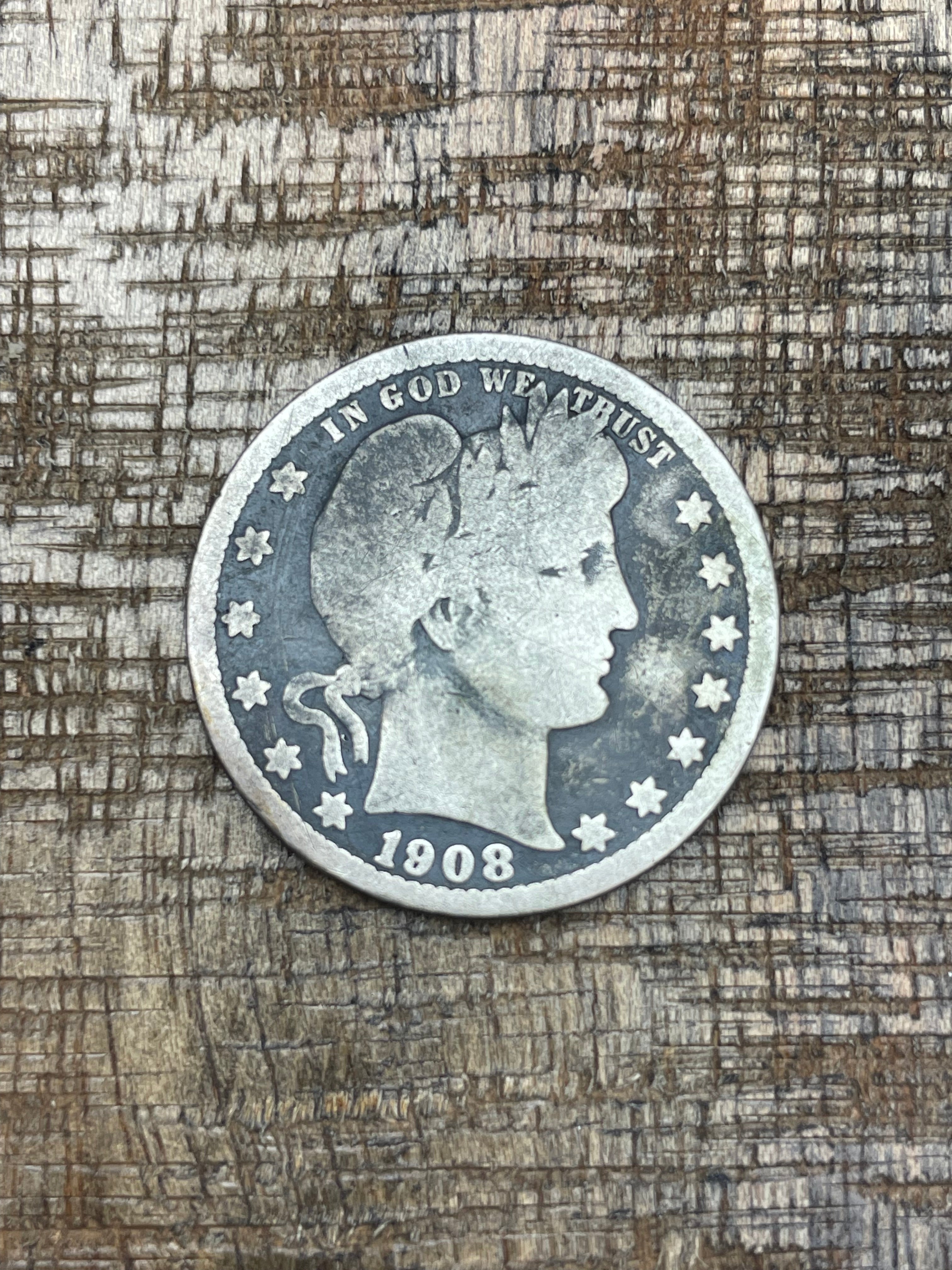 1908-O 25C US Barber Quarter