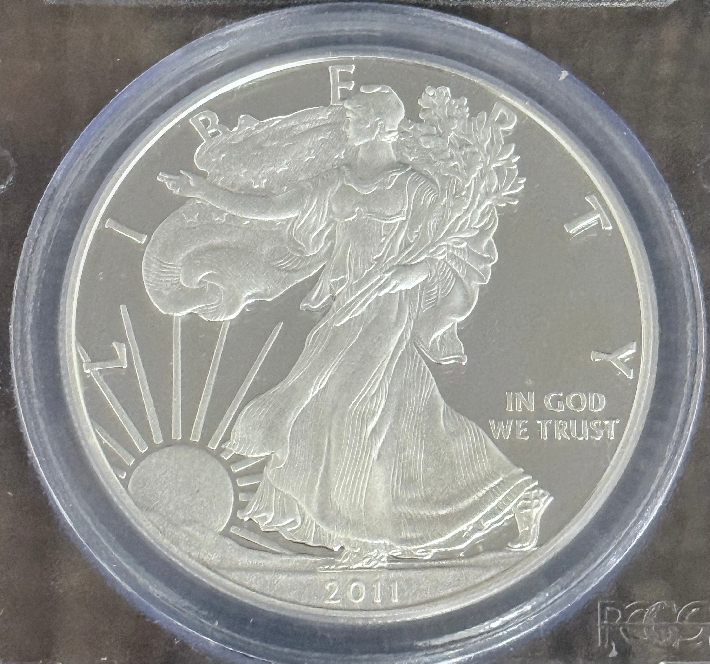 2011-W $1 US American Silver Eagle ~ PCGS MS69 DCAM