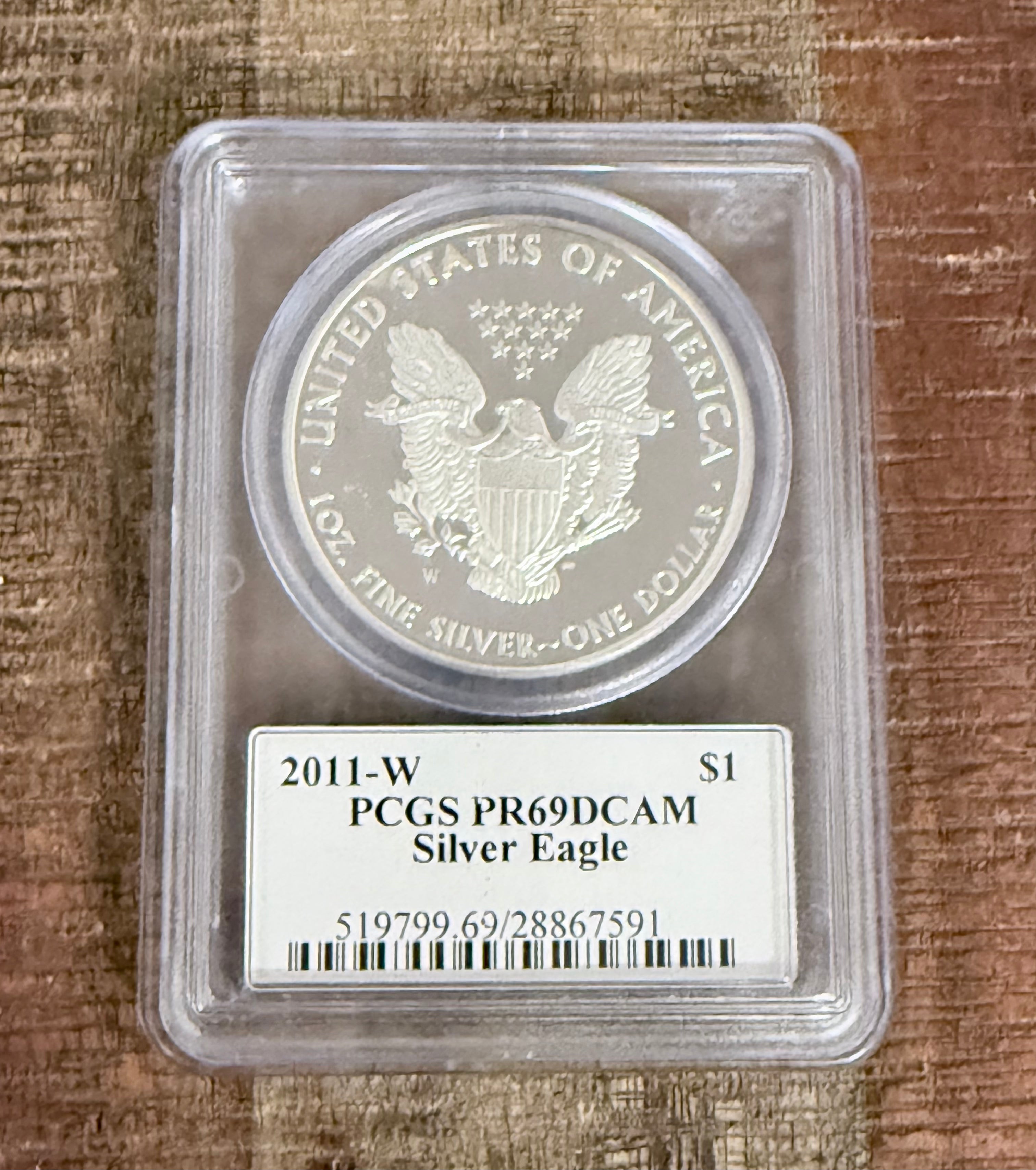 2011-W $1 US American Silver Eagle ~ PCGS PR69 DCAM