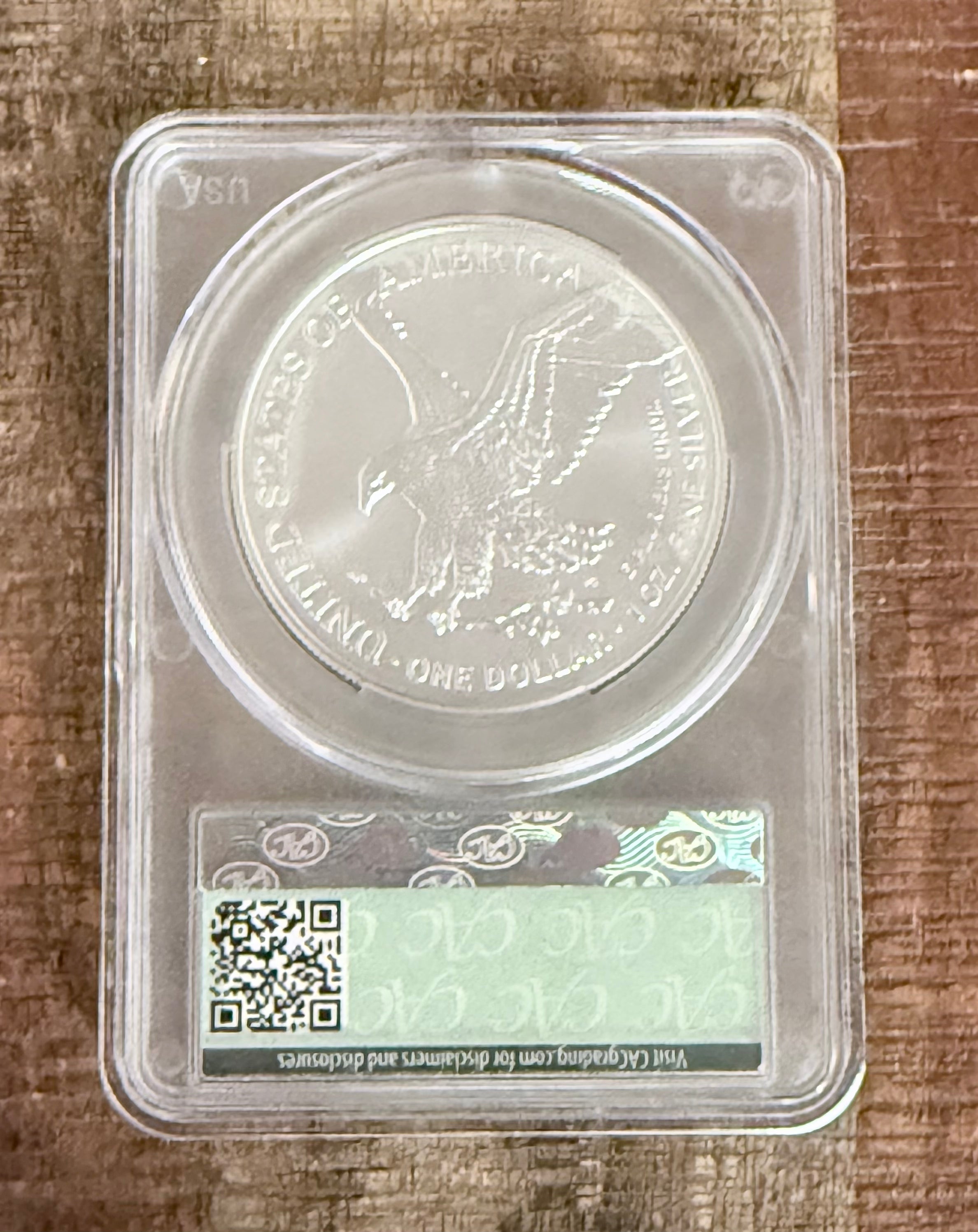 2024 W $1 US American Silver Eagle ~ CAC MS70 ~ First Delivery ~ Don't Tread on Me Label