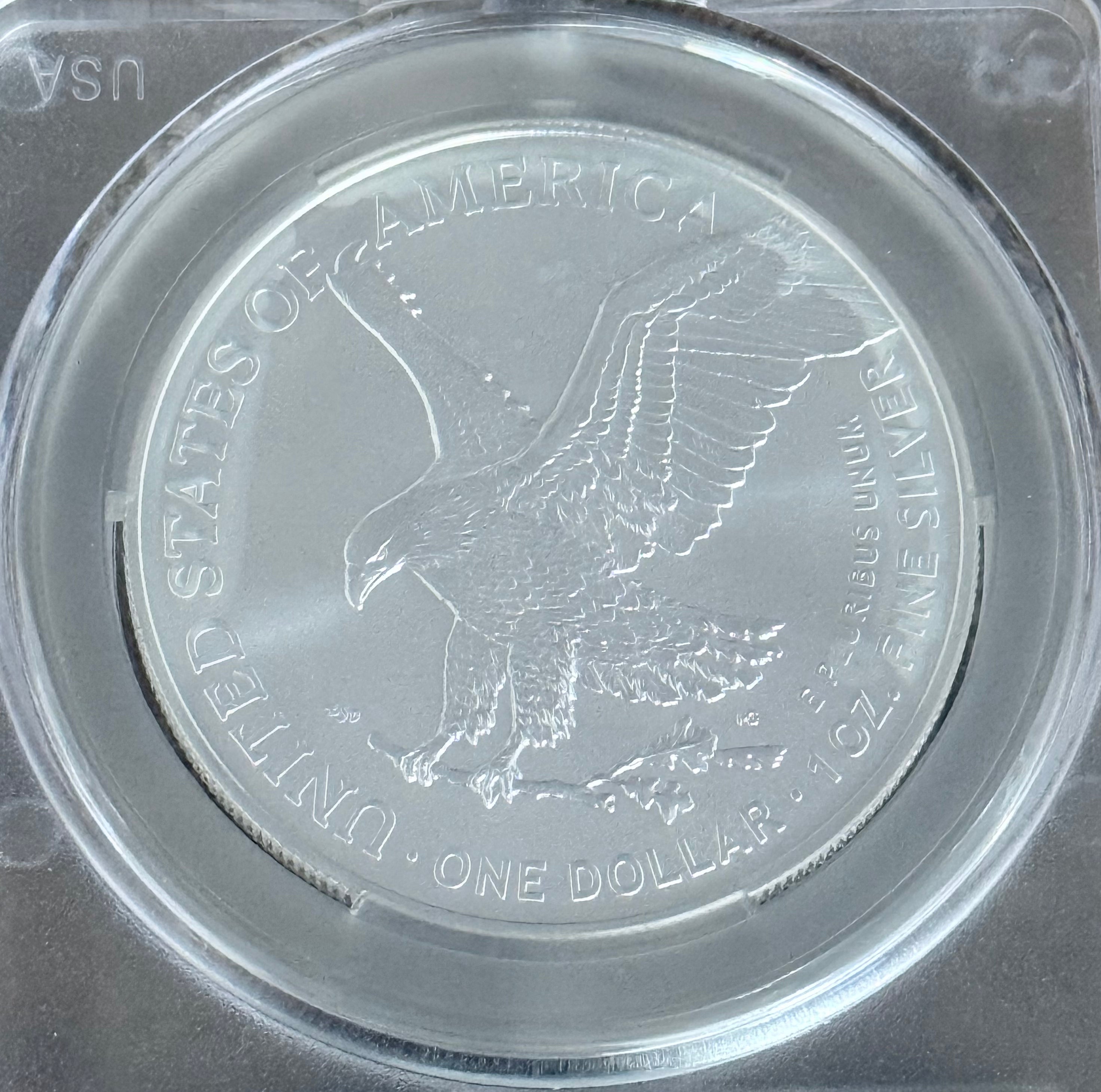 2024 W $1 US American Silver Eagle ~ CAC MS70 ~ First Delivery ~ Don't Tread on Me Label