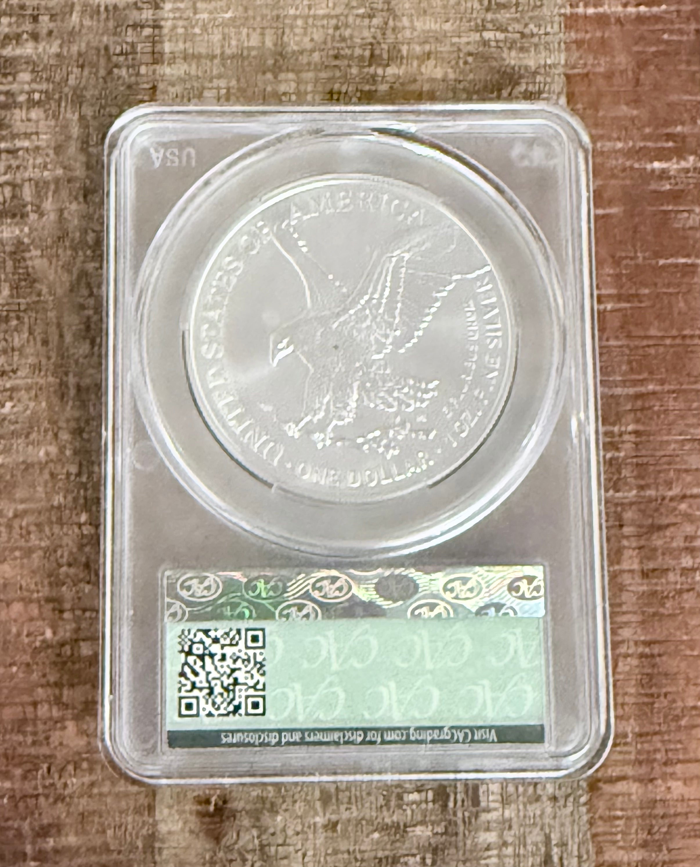 2024 W $1 US American Silver Eagle ~ CAC MS70 ~ First Delivery ~ Magnum Opus Label
