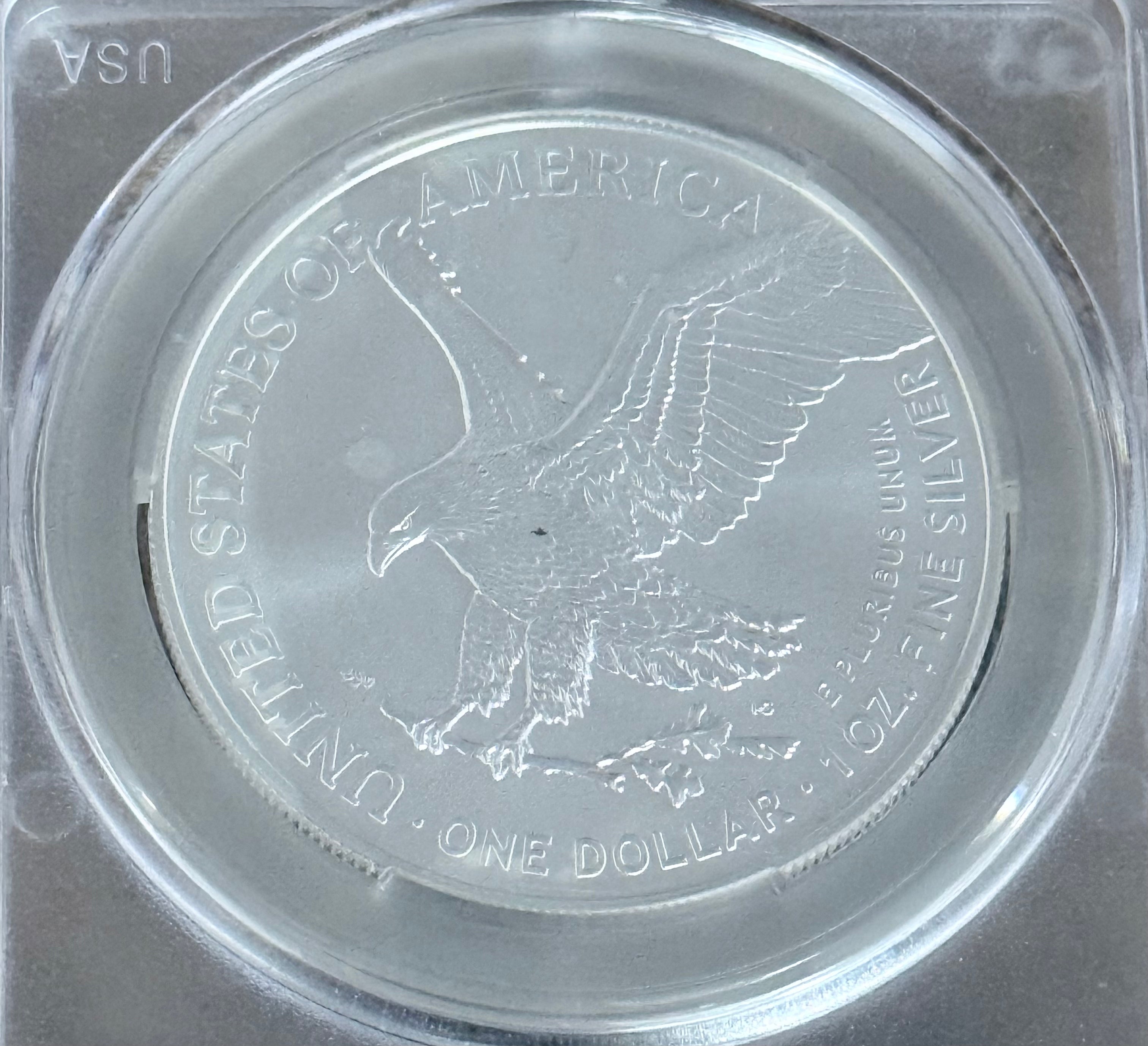 2024 W $1 US American Silver Eagle ~ CAC MS70 ~ First Delivery ~ Magnum Opus Label