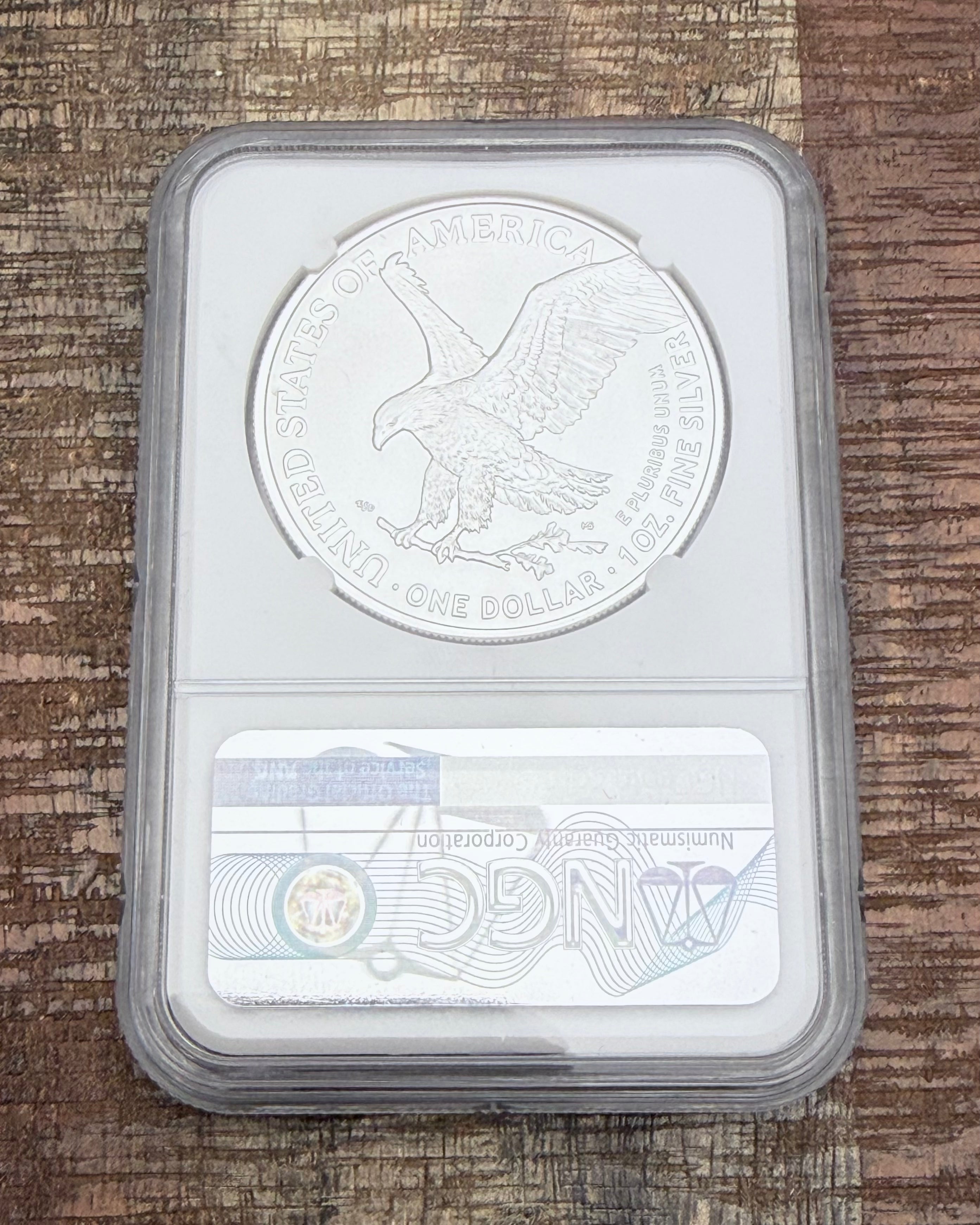 2021 $1 US American Silver Eagle ~ Eagle Landing T-2 ~ FDOP ~ NGC  MS70 ~ signed by Gaudieso