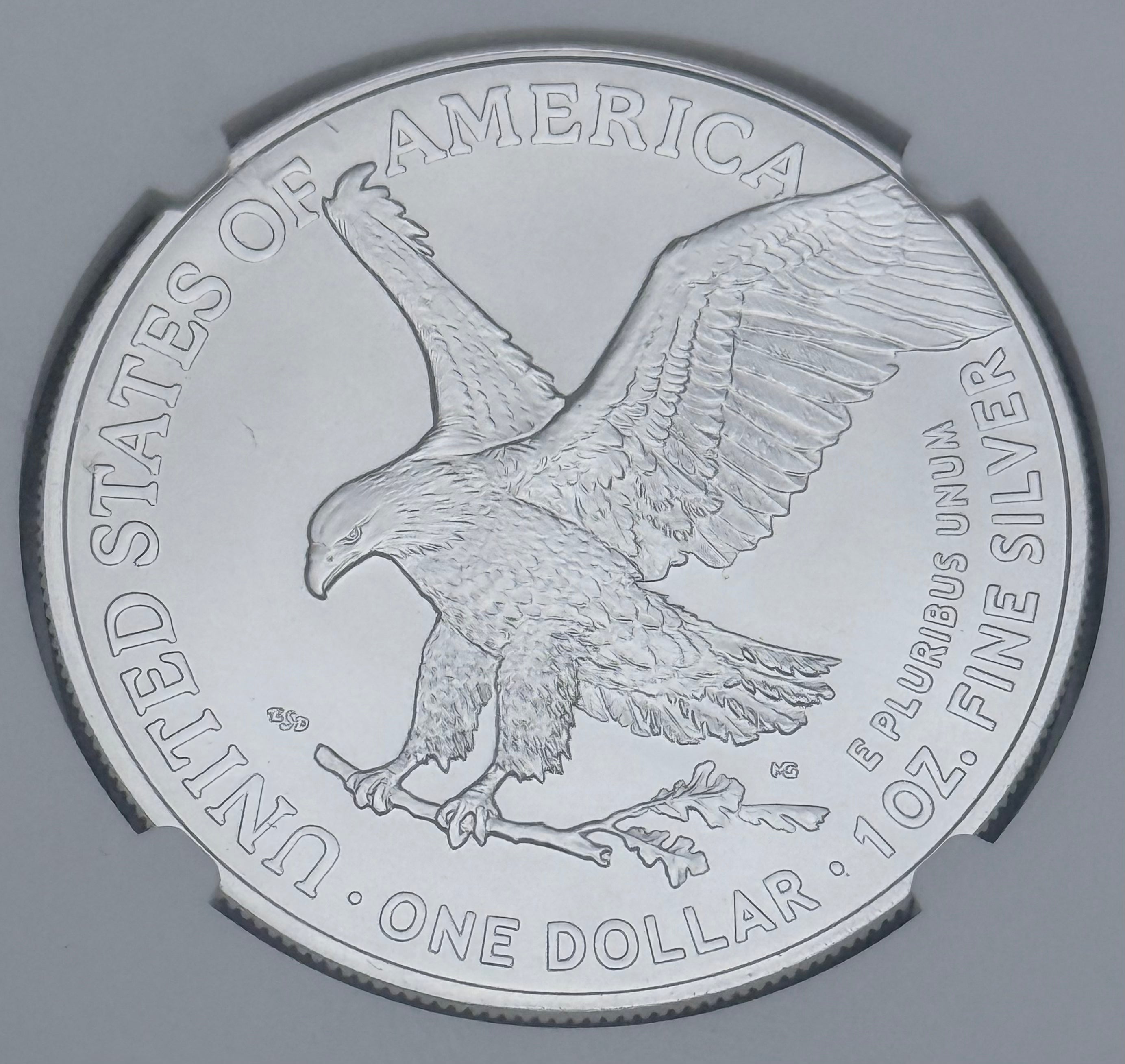2021 $1 US American Silver Eagle ~ Eagle Landing T-2 ~ FDOP ~ NGC  MS70 ~ signed by Gaudieso