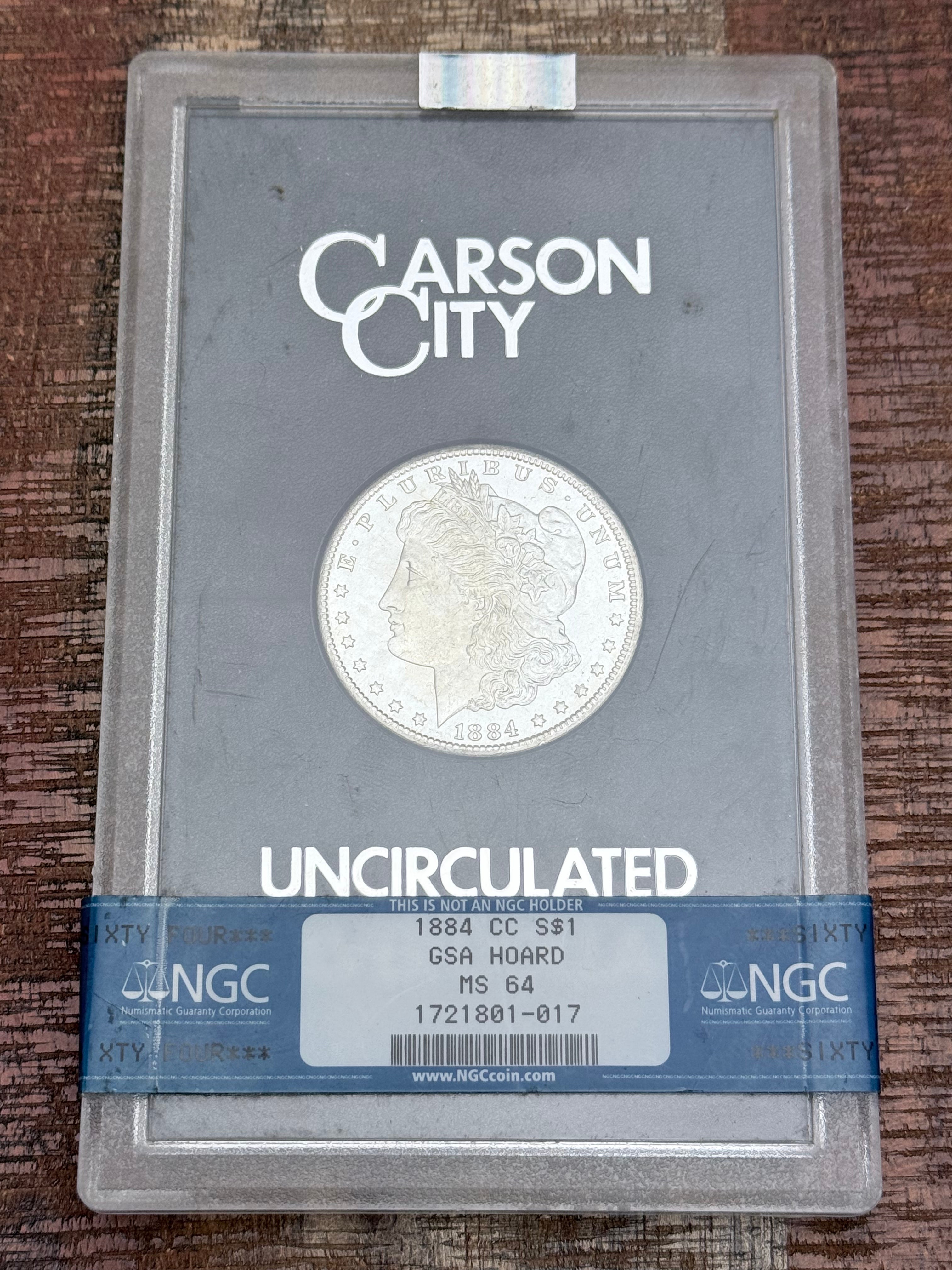 1884-CC $1 US Morgan Silver Dollar GSA Carson City ~ NGC MS64