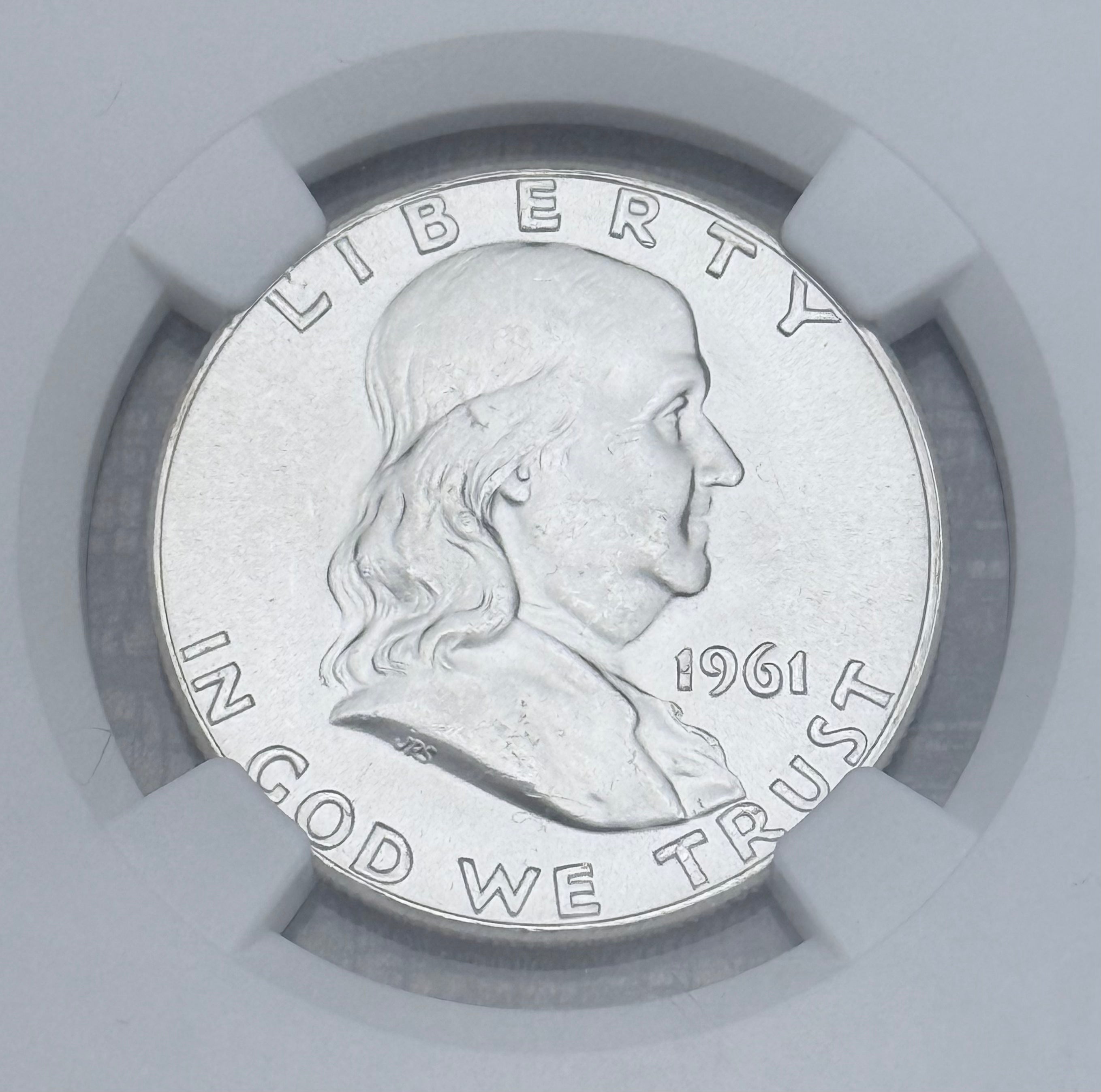 1961 50c Franklin Half Dollar ~ NGC Brilliant Unc ~ Original Bag Fragment