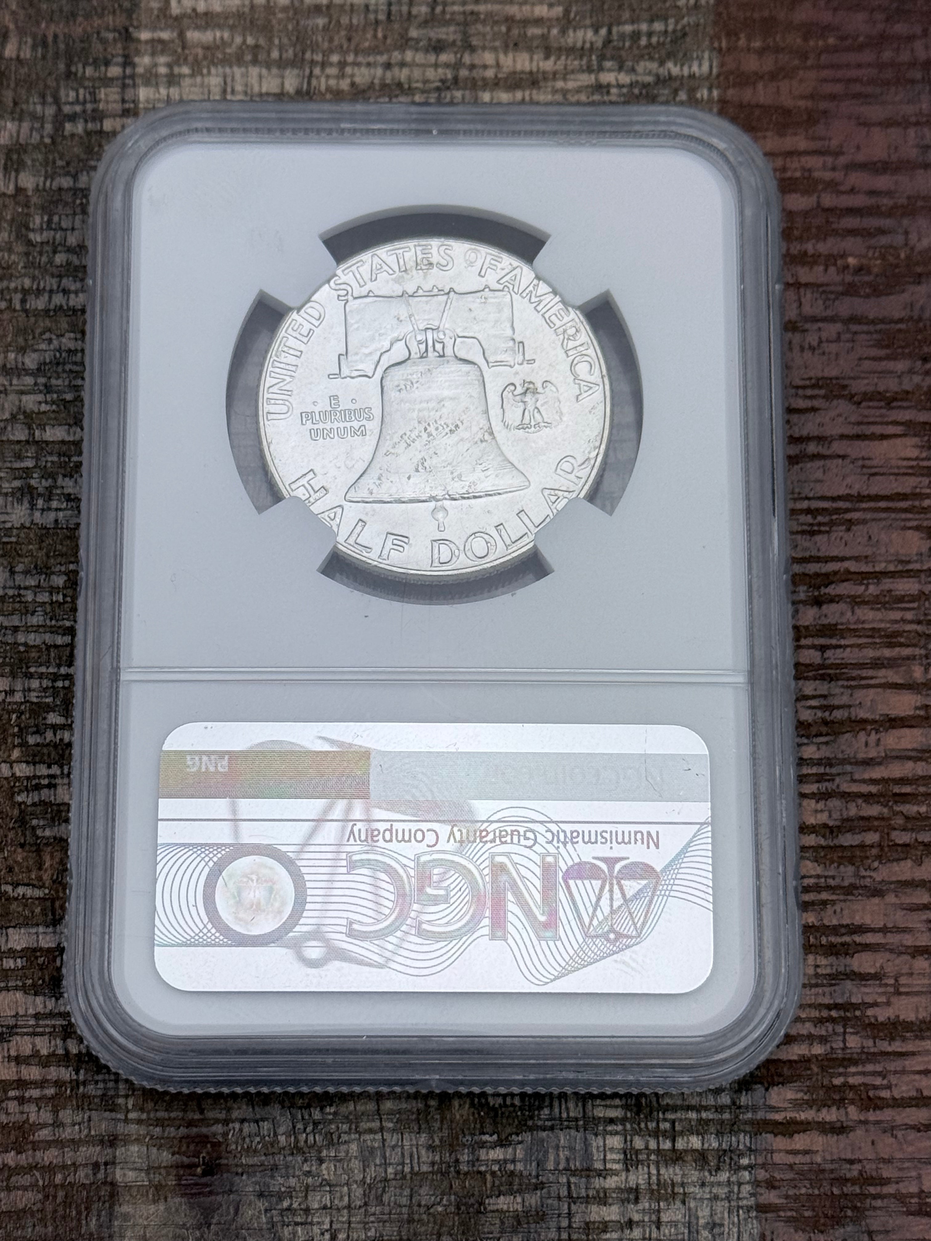 1961 50c Franklin Half Dollar ~ NGC Brilliant Unc ~ Original Bag Fragment