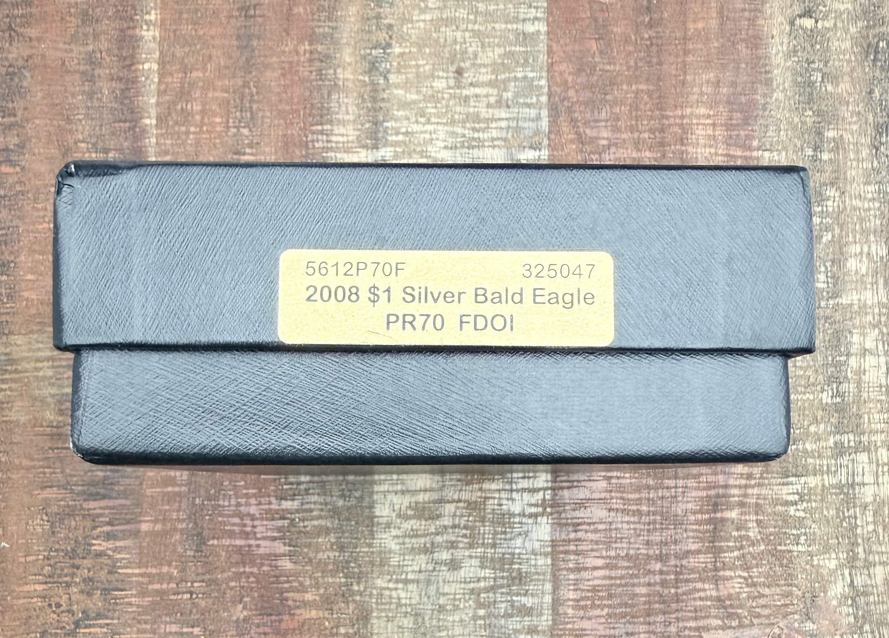 2008 $1 Silver Bald Eagle ~ FDOI ~ ANACS PR70 DCAM