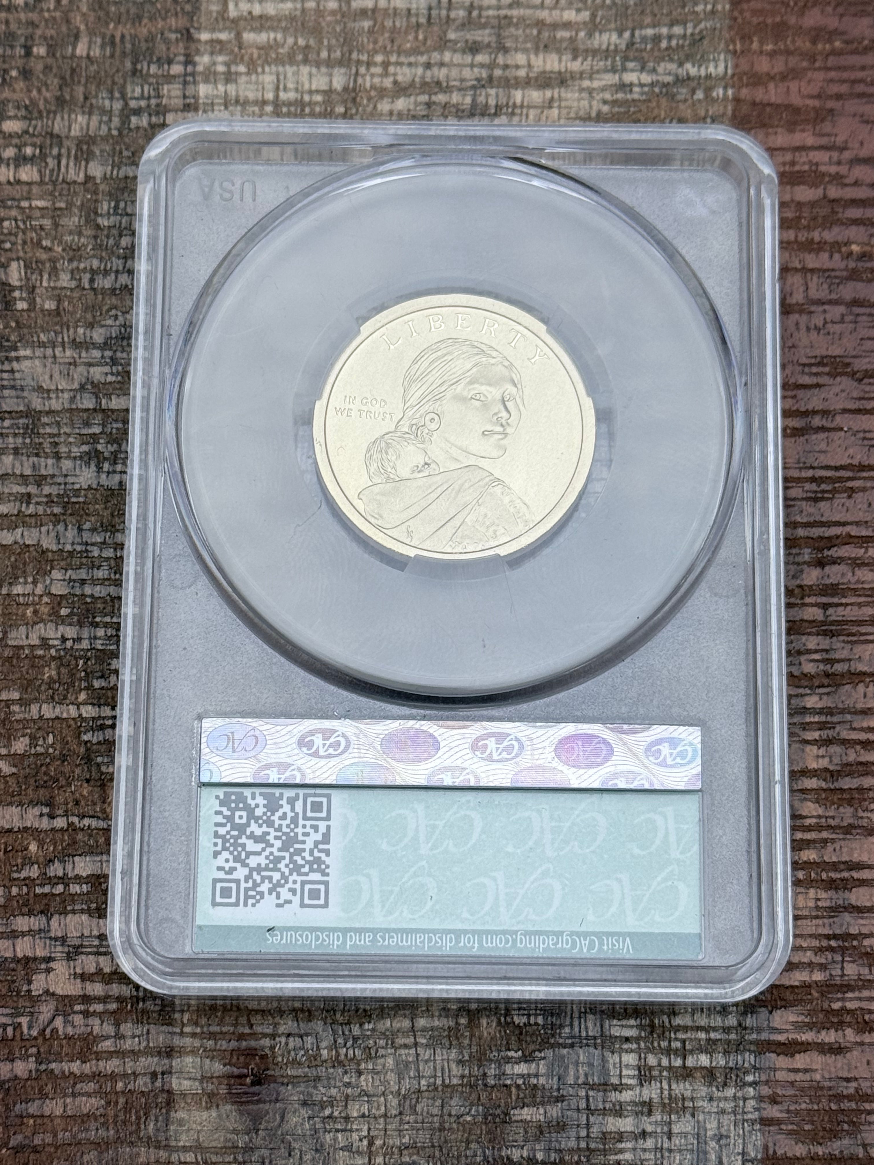 2017-S $1 Native American ~ Sequoyah, Enhanced Unc ~ CAC MS70